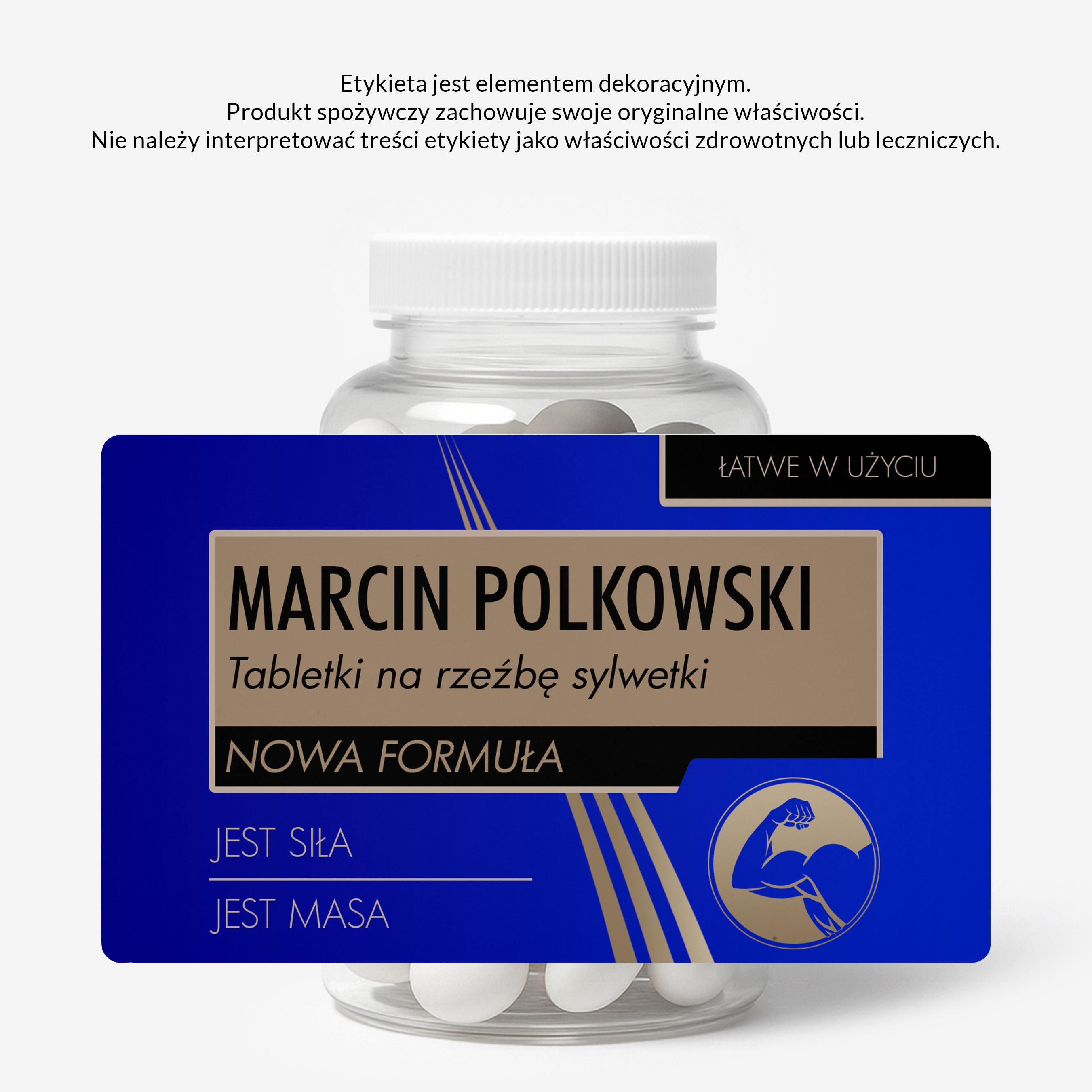 Personalizowany pojemnik na miętówki - Na rzeźbę sylwetki - prezent dla kulturysty