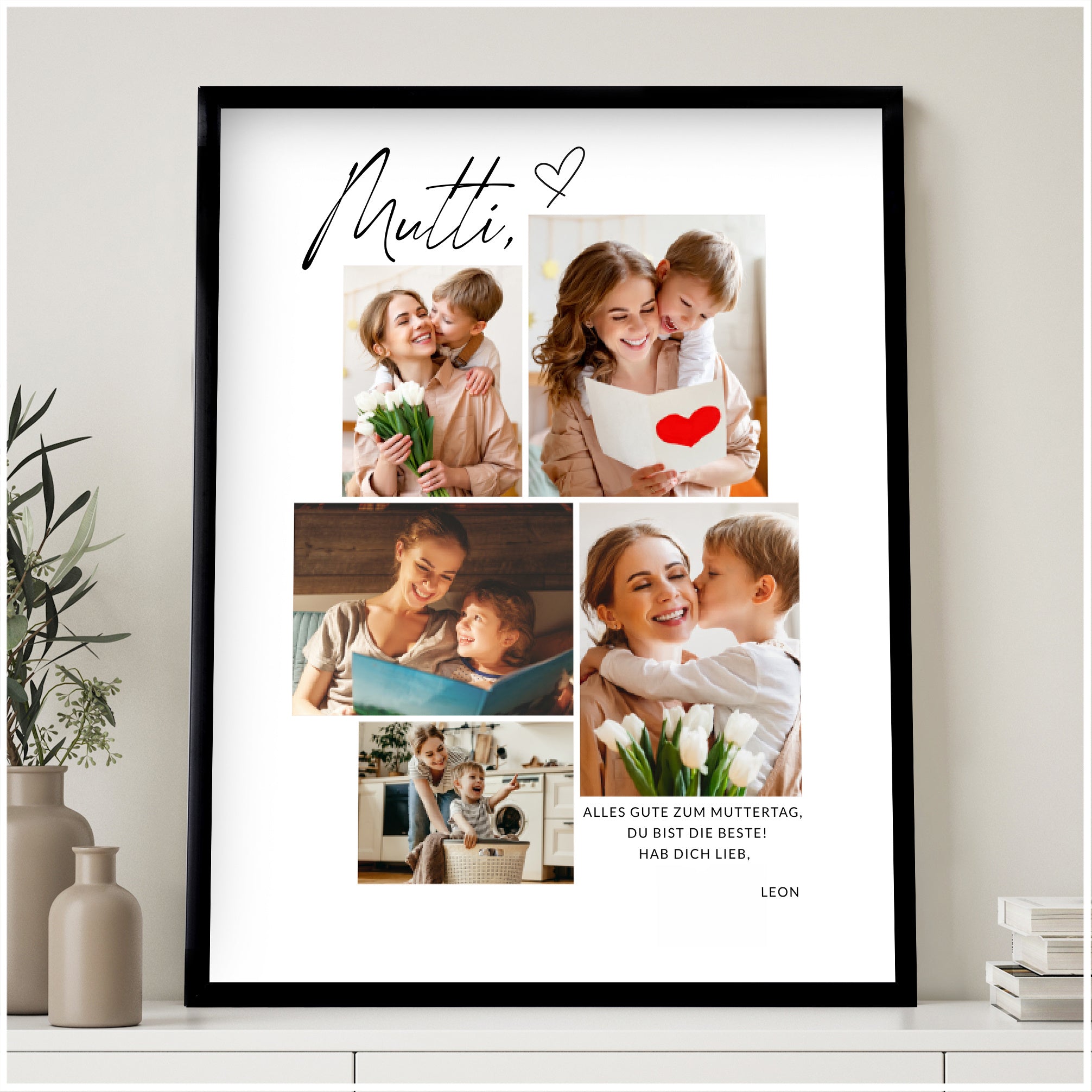 Poster mit Fotos zum Muttertag