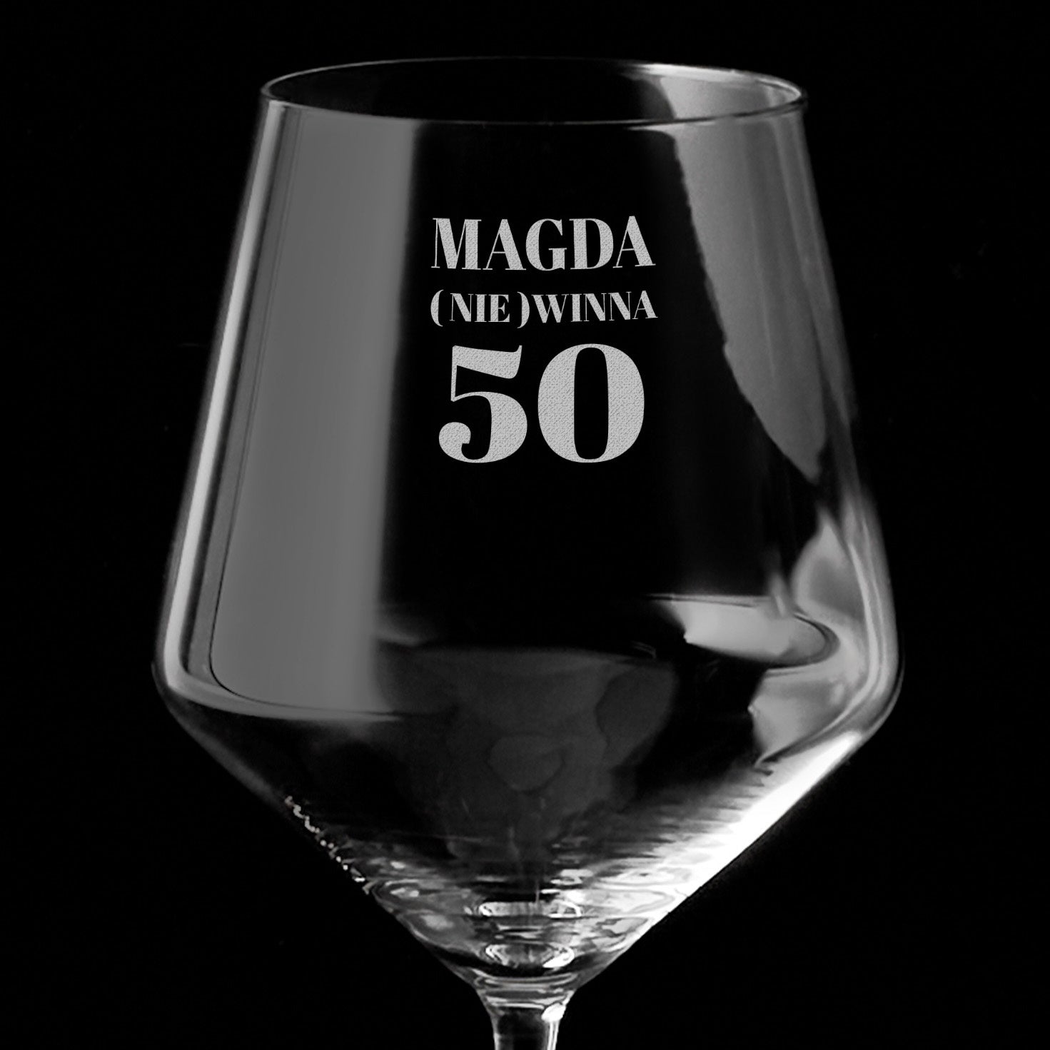 Grawerowany kieliszek na 50 urodziny (Nie)Winna 750ml