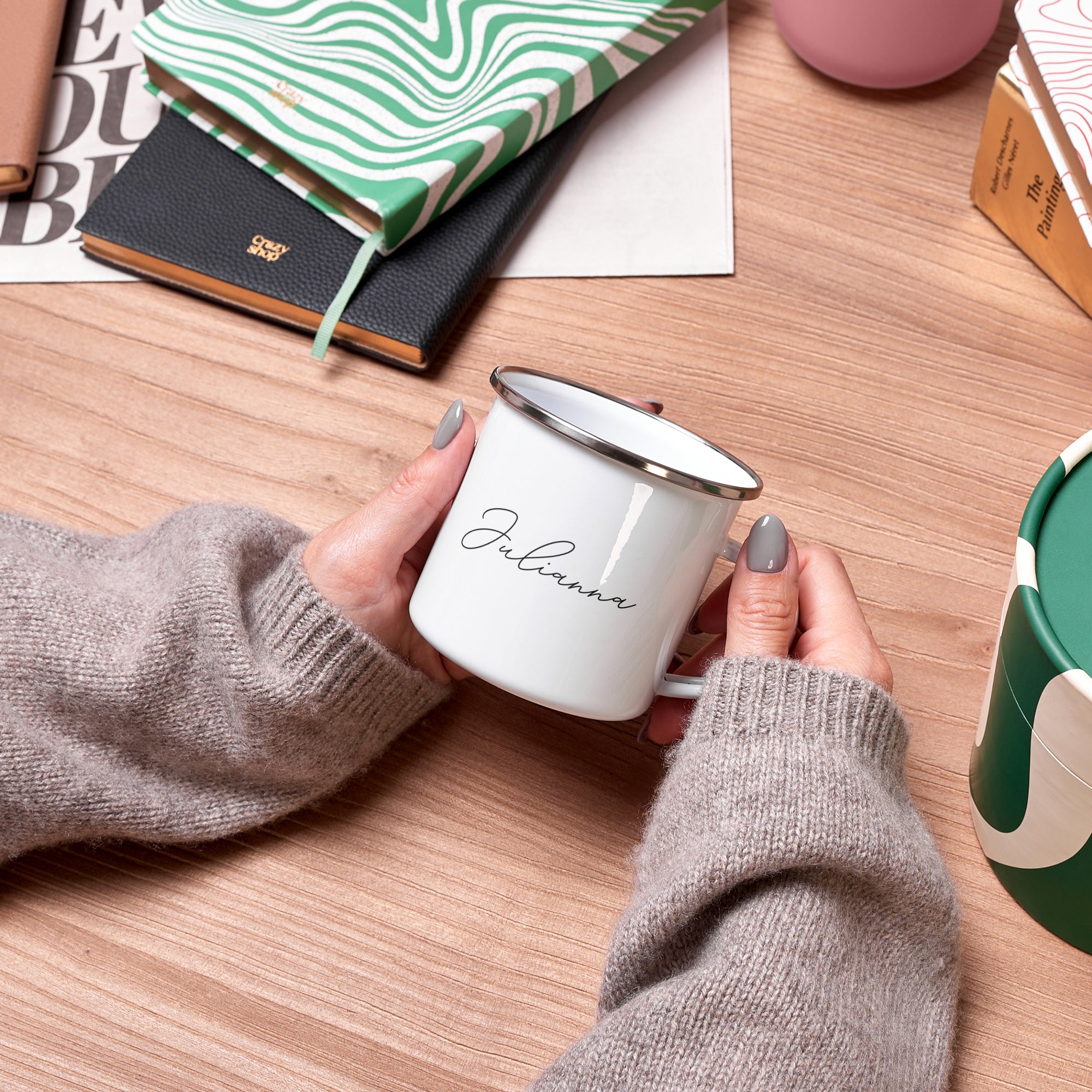 Metalowy kubek imienny - prezent na każdą okazję