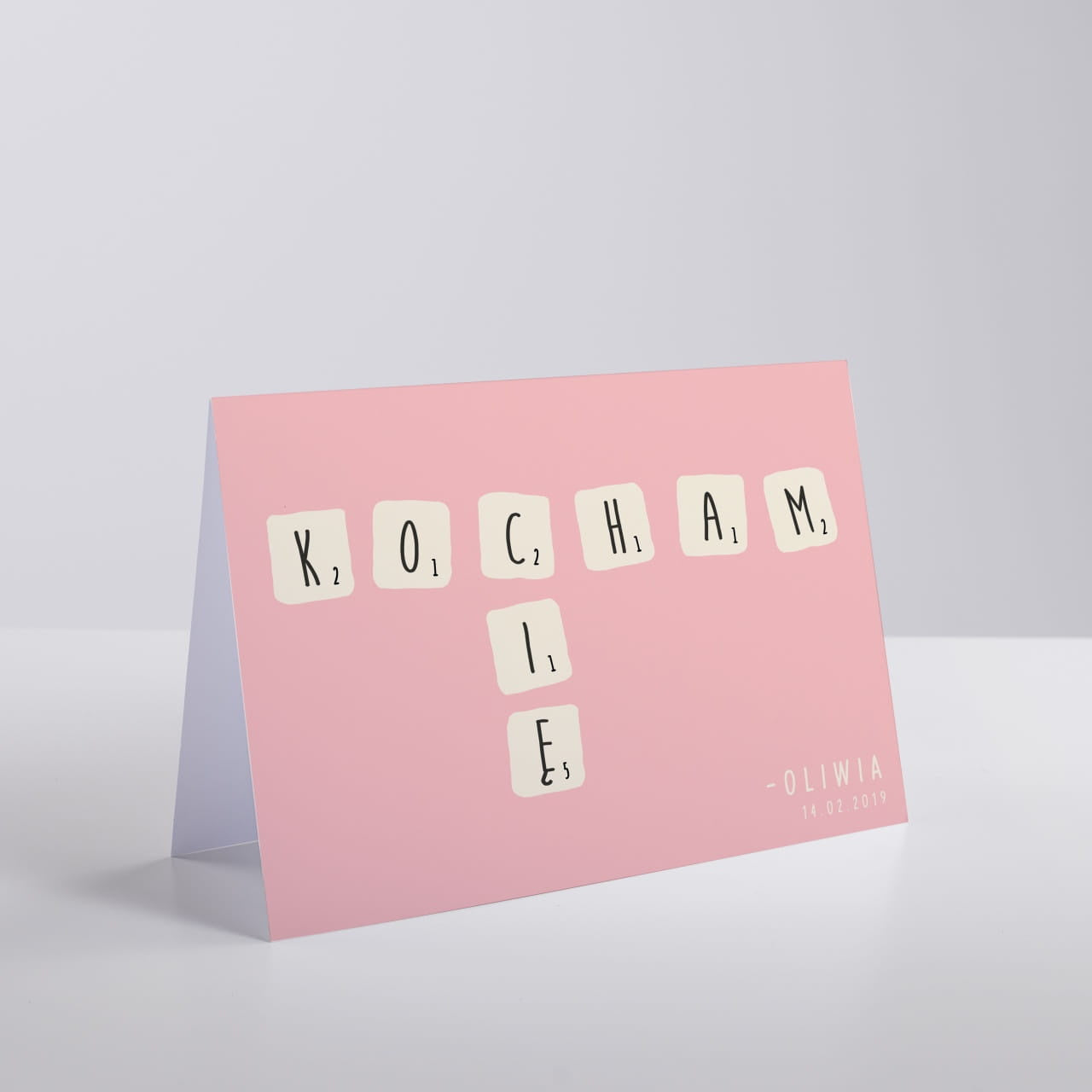 Kartka walentynkowa dla ukochanej - Kocham Cię personalizowana kartka walentynkowa prezent dla ukochanej