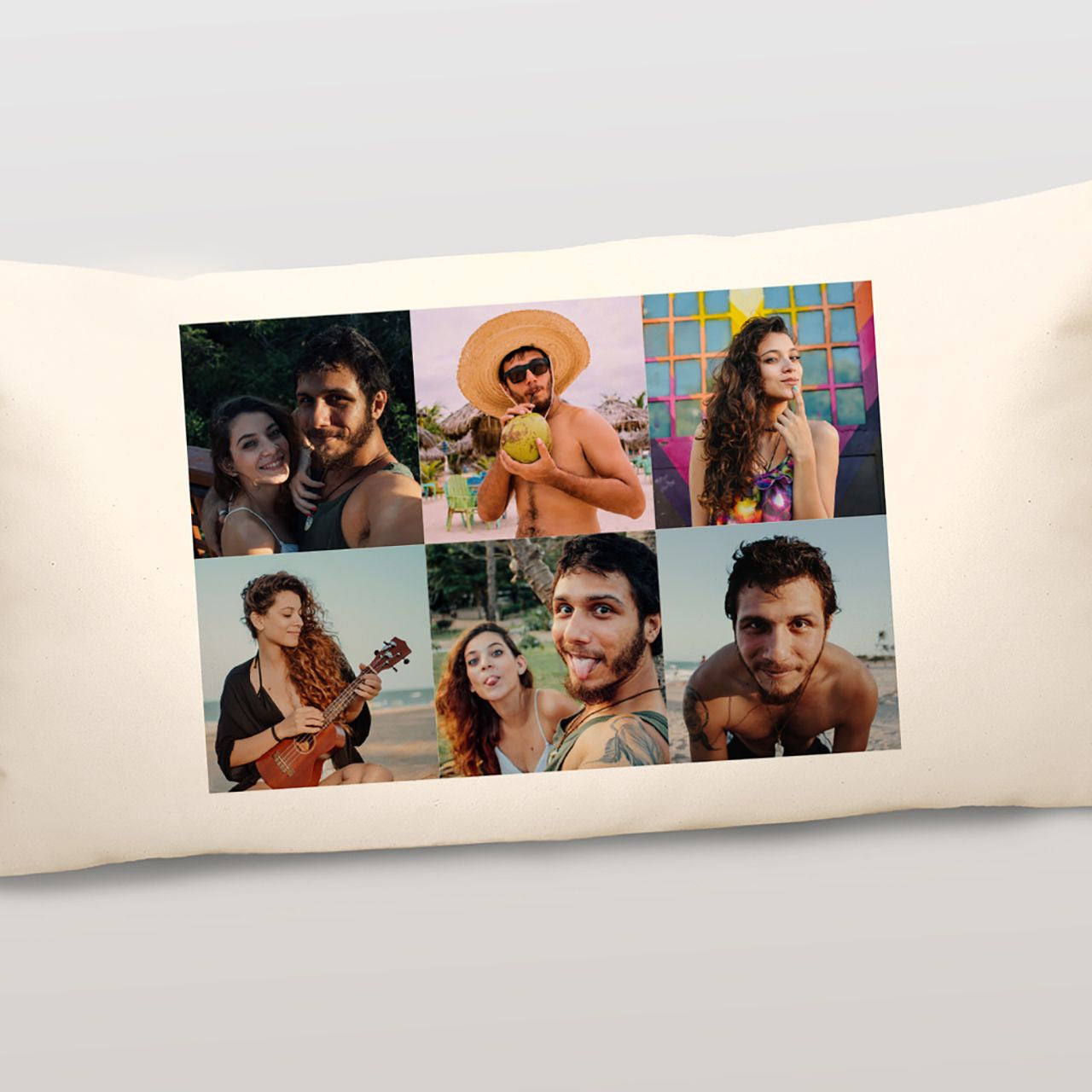 Personalizowana poduszka ze zdjęciami - bawełniana