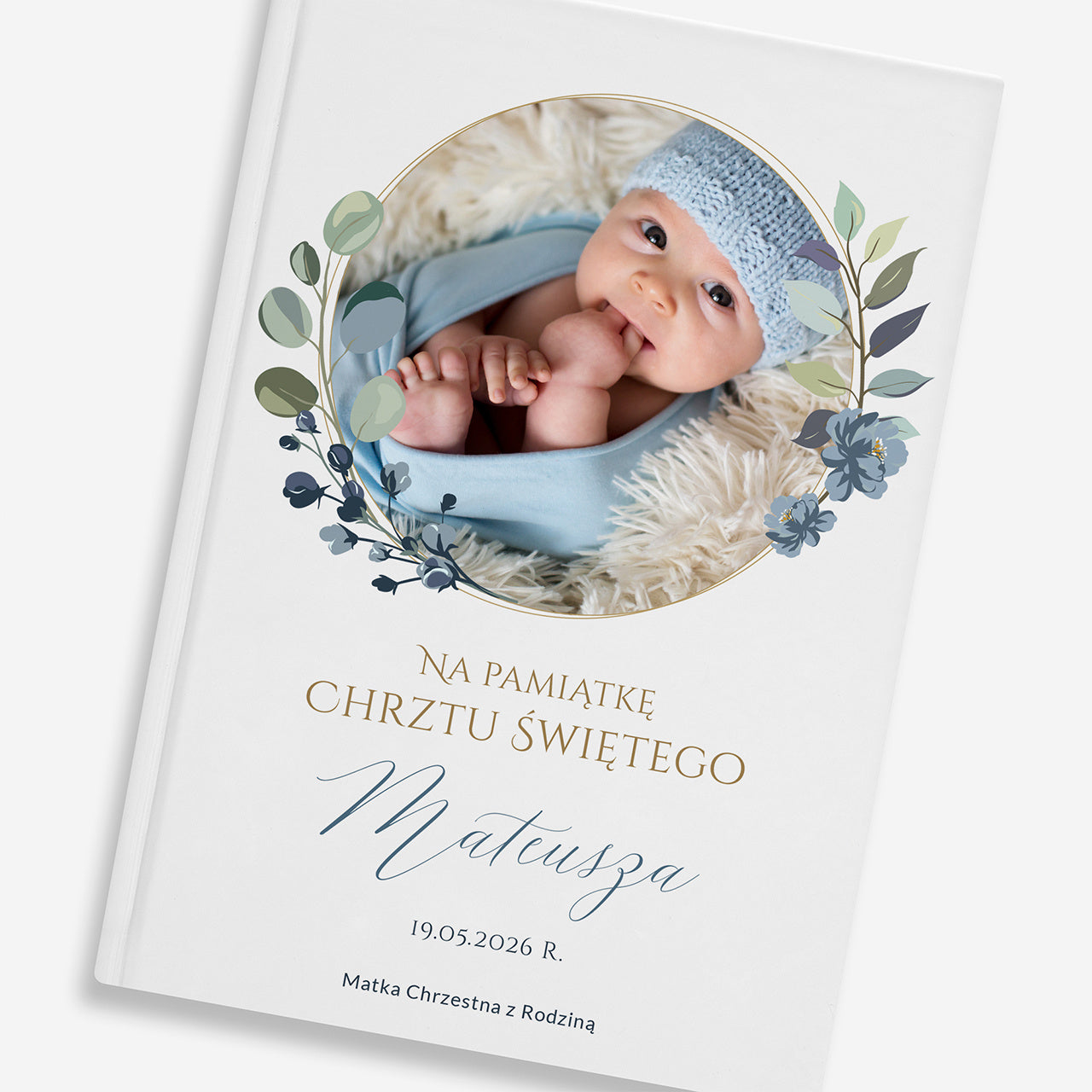 Personalizowana biblia - pamiątka na chrzciny personalizowana biblia na chrzest biblia ze zdjęciem 