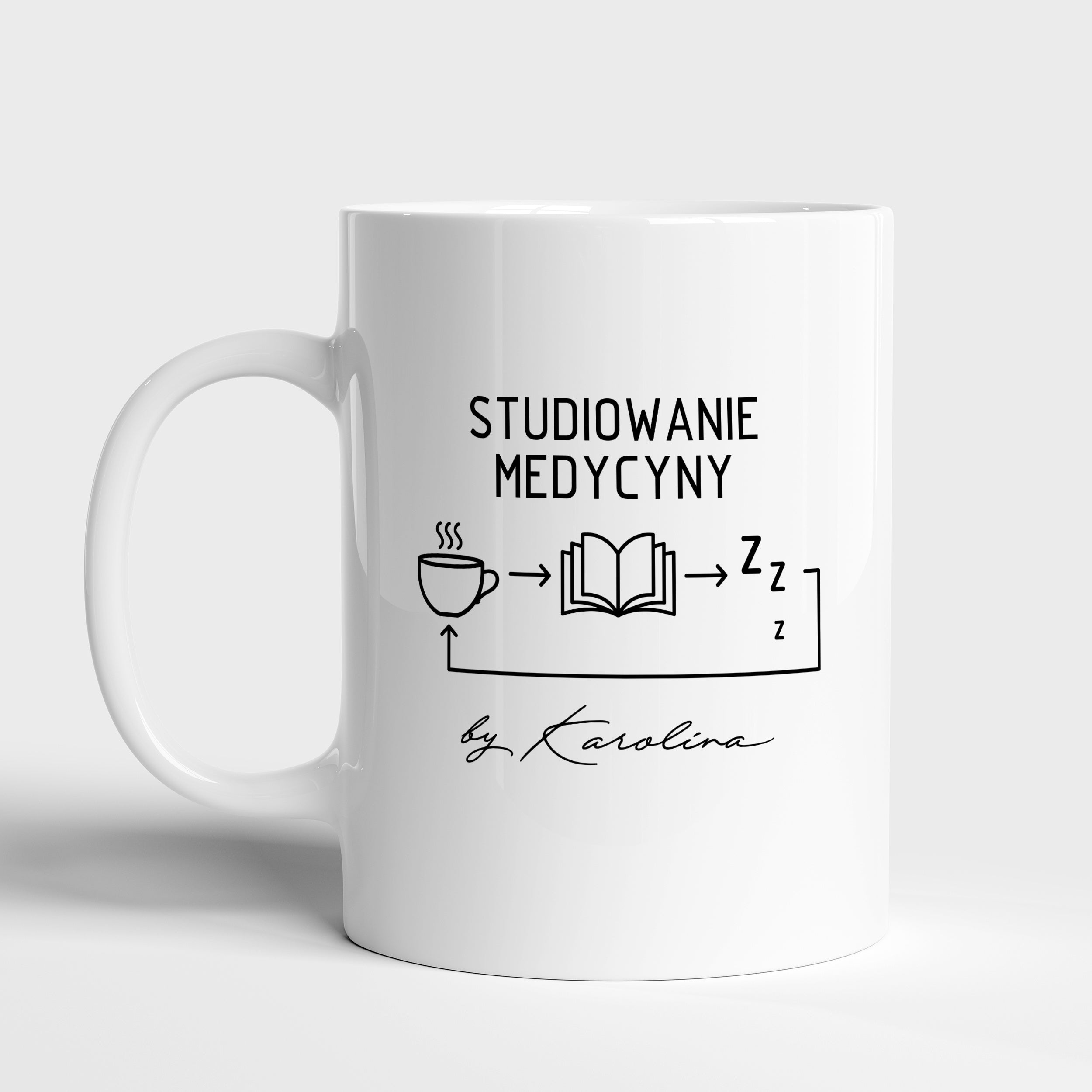 Kubek imienny - prezent dla studenta medycyny personalizowany kubek kubek dla studenta medycyny