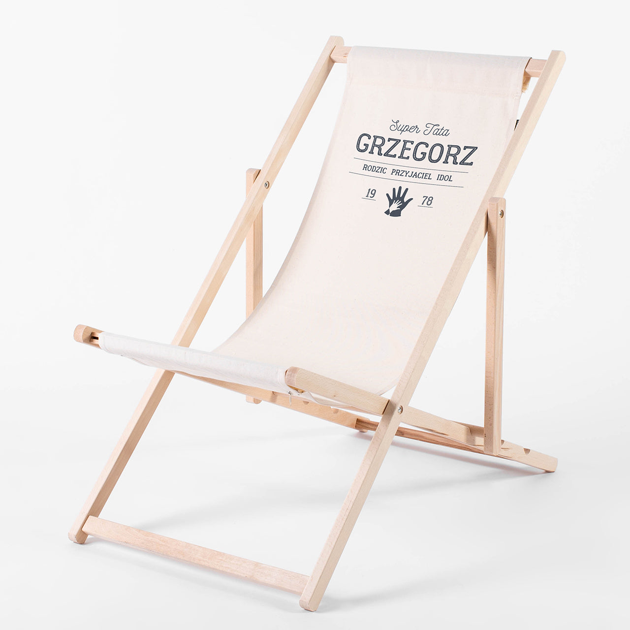 Personalizowany leżak dla taty - prezent na urodziny taty prezent dla niego leżak z nadrukiem