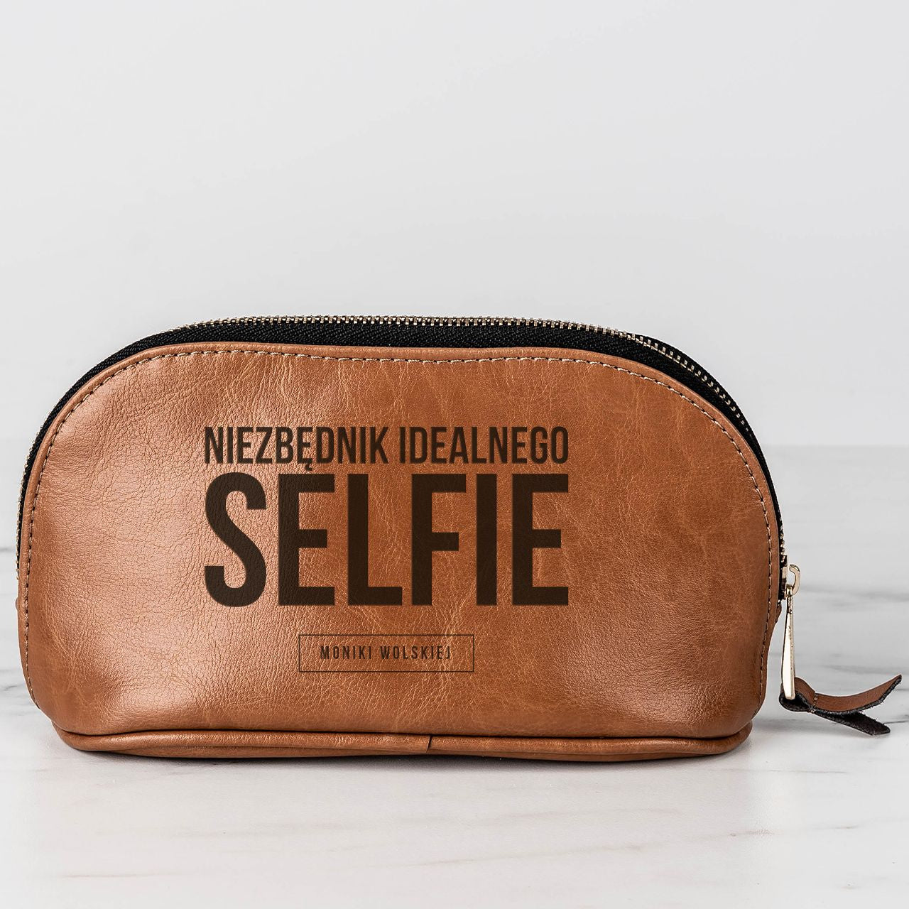 Kosmetyczka damska skórzana - prezent dla córki damska kosmetyczka personalizowana kosmetyczka