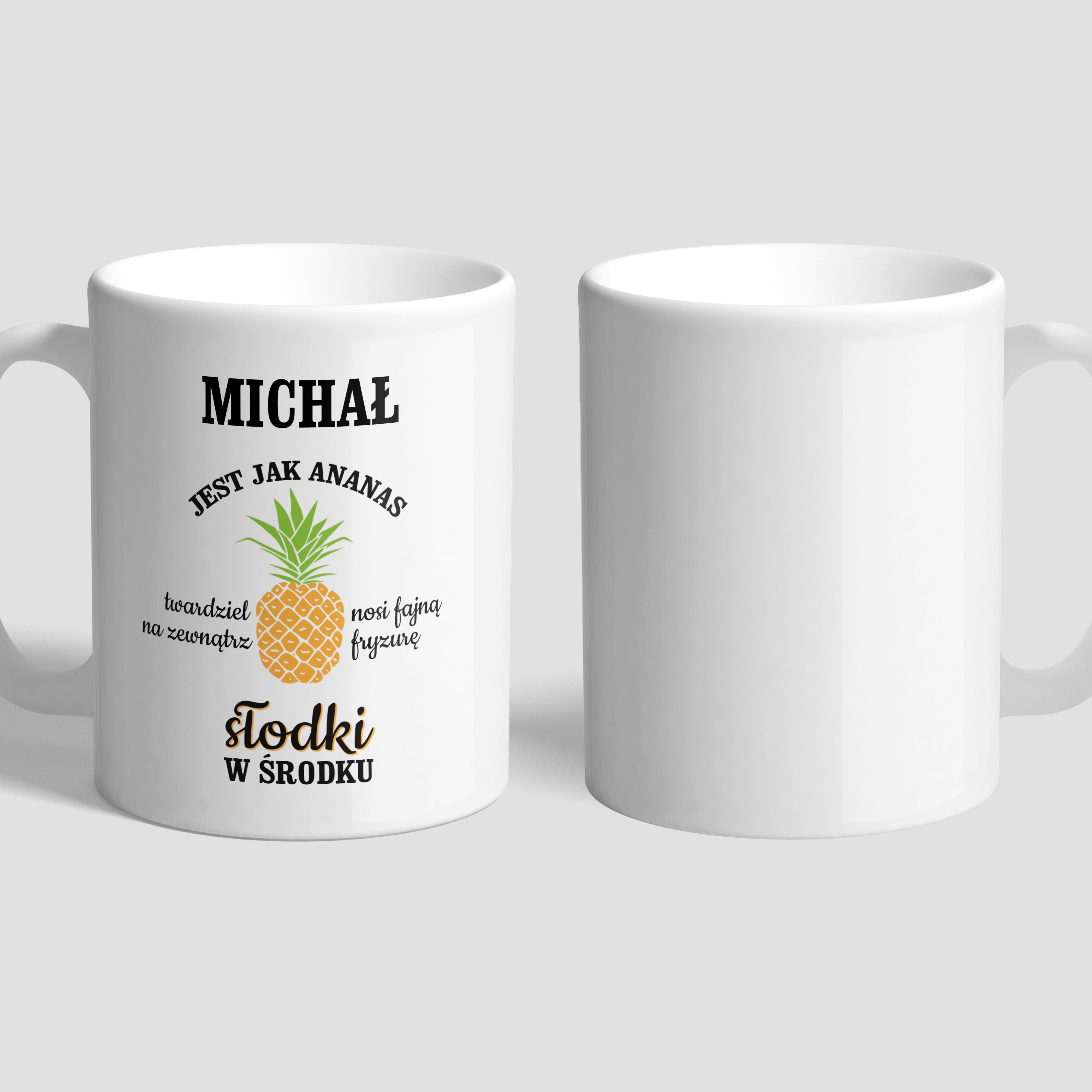 Personalizowany kubek - Ananas - prezent dla chłopaka prezent na dzień chłopaka kubek na dzień chłopaka