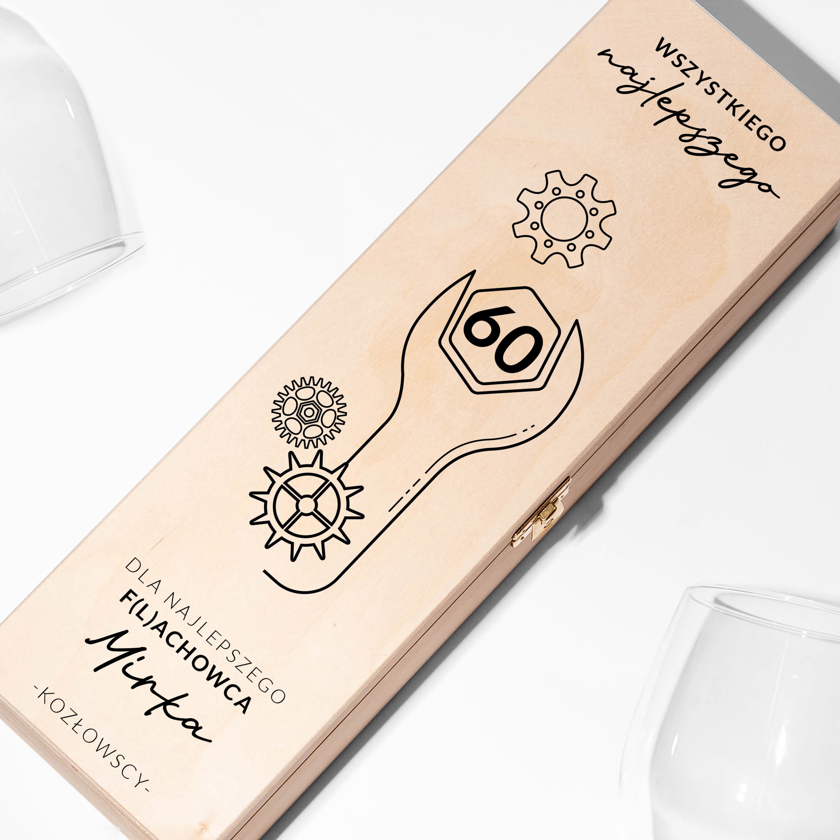 Skrzynka na alkohol dla mechanika na urodziny