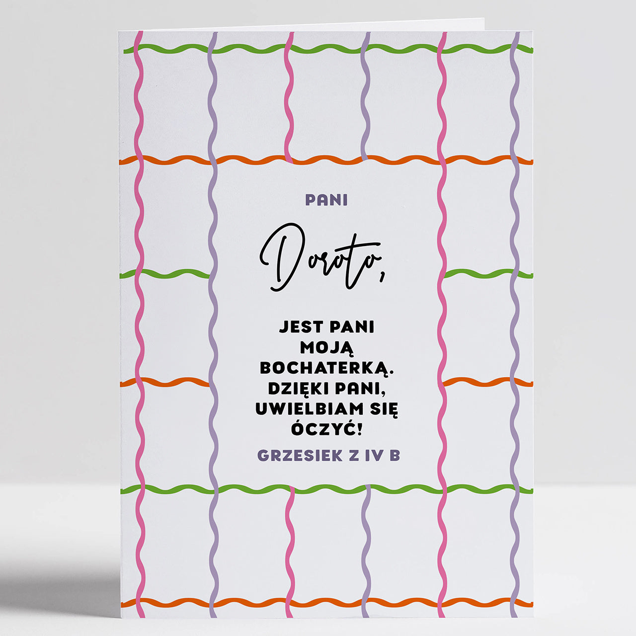 Śmieszna kartka dla nauczycielki kartka na Dzień Nauczyciela upominek dla nauczyciela