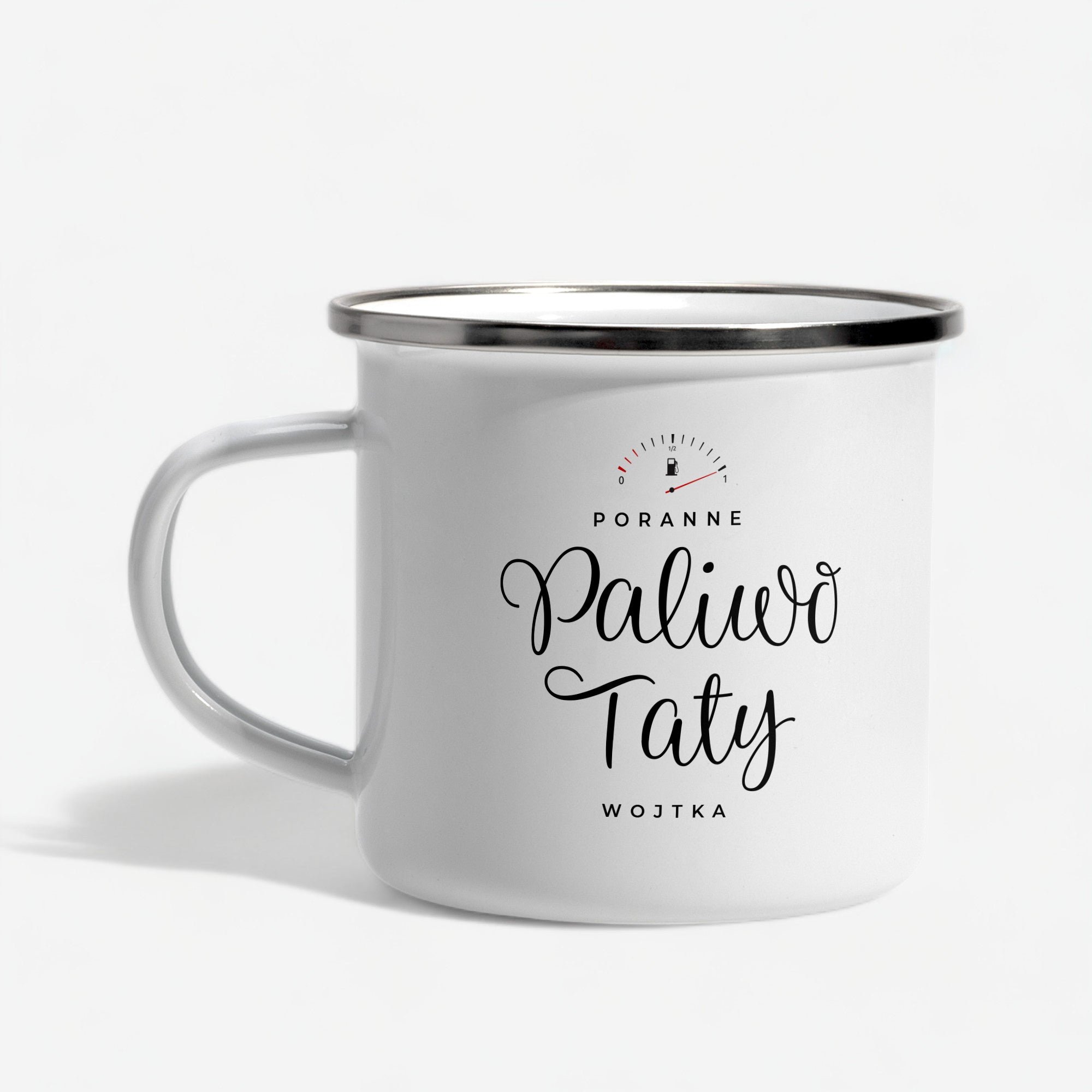 Kubek emaliowany dla taty - śmieszny prezent dla taty prezent na dzień taty personalizowany kubek