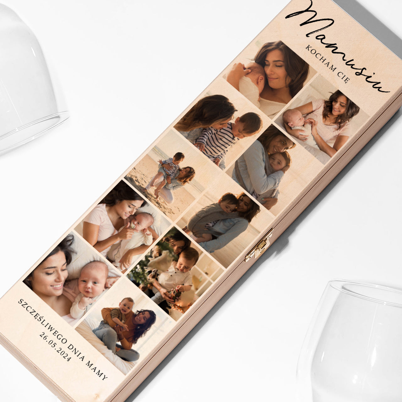 Personalizowana skrzynka ze zdjęciami dla mamy