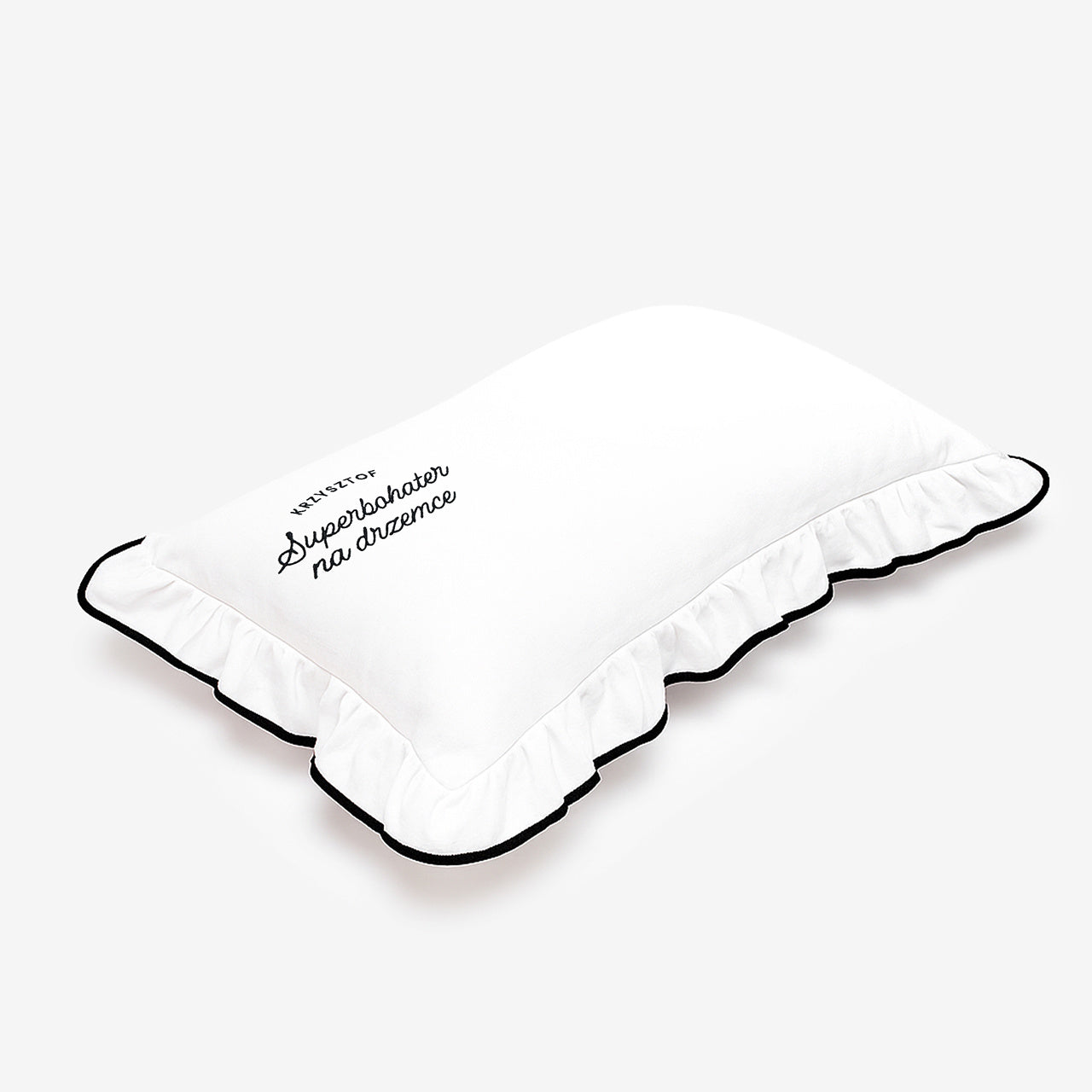 Haftowana poduszka z falbanką - prezent dla taty poduszka z napisem poduszka na prezent prezent na Dzień Taty