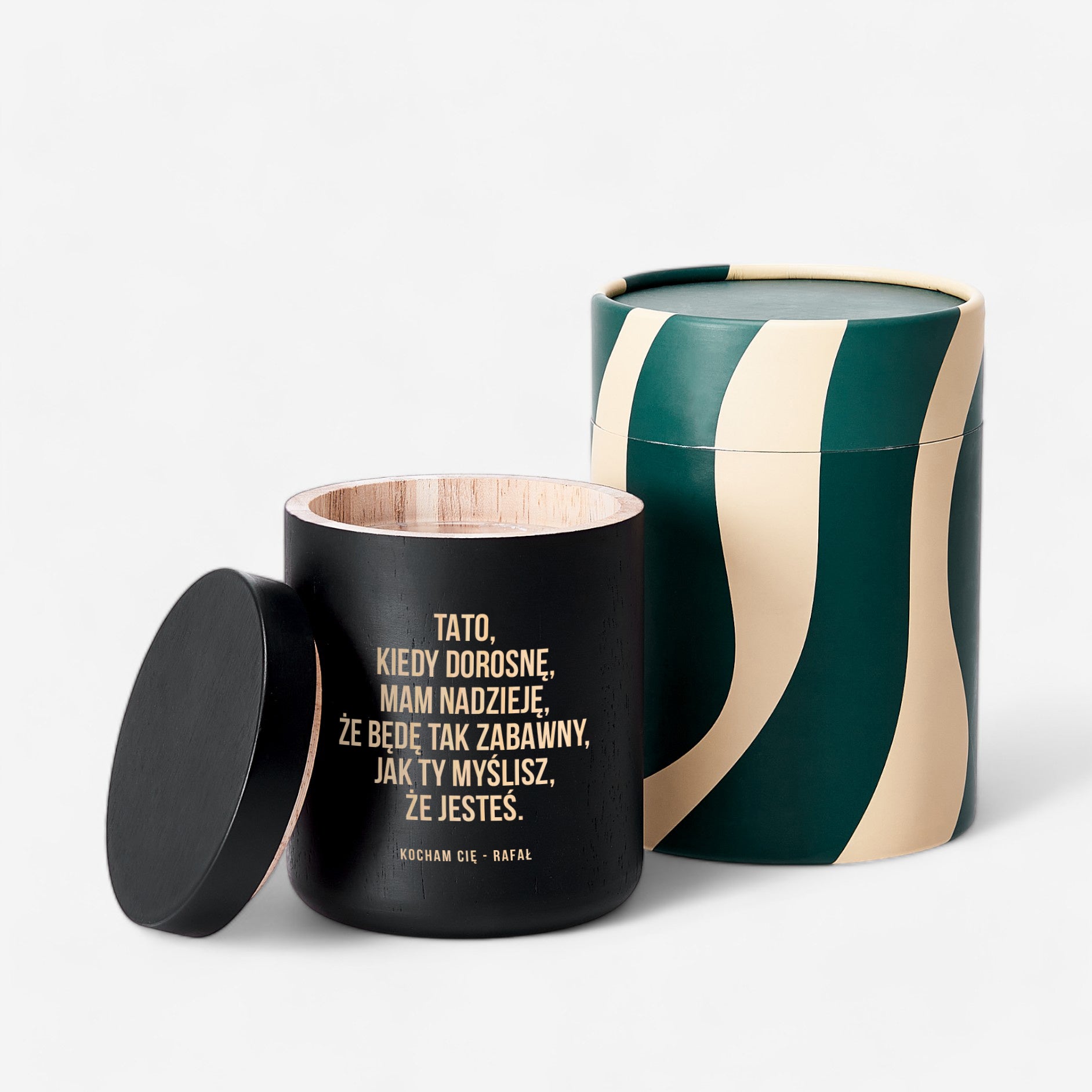 Świeczka z zabawnym grawerem na Dzień Taty prezent dla Taty świeczka z grawerem świeczka personalizowana