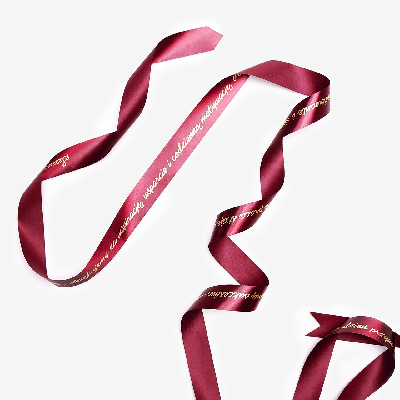 Personalizowana wstążka z własnym tekstem – bordowa wstążka do pakowania prezentów wstążka personalizowana