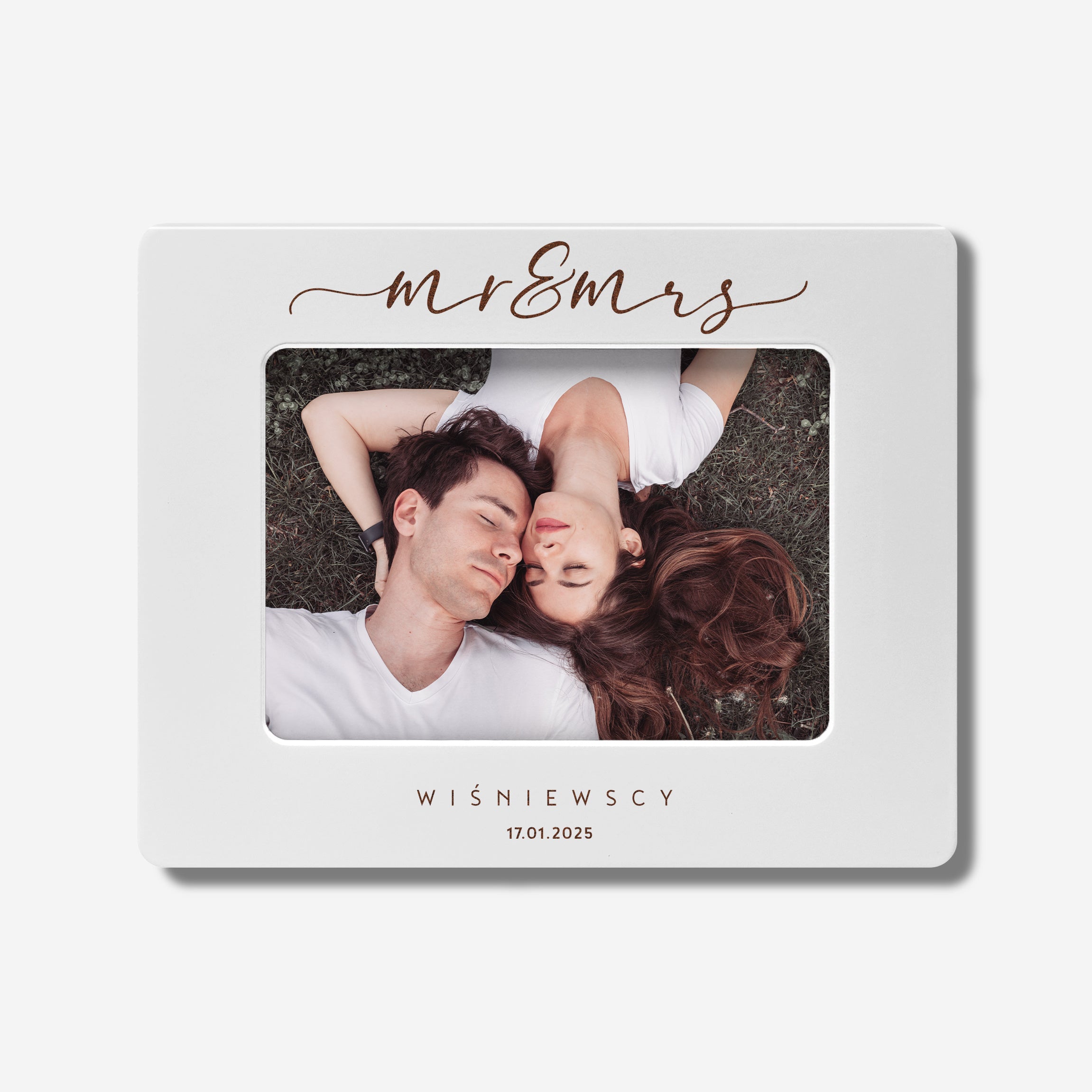 Personalizowana ramka dla pary młodej Mr & Mrs
