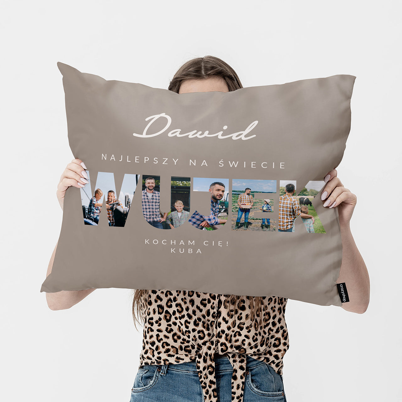 Poduszka personalizowana dla wujka  poduszka ze zdjęciem prezent dla wujka na urodziny personalizowana poduszka