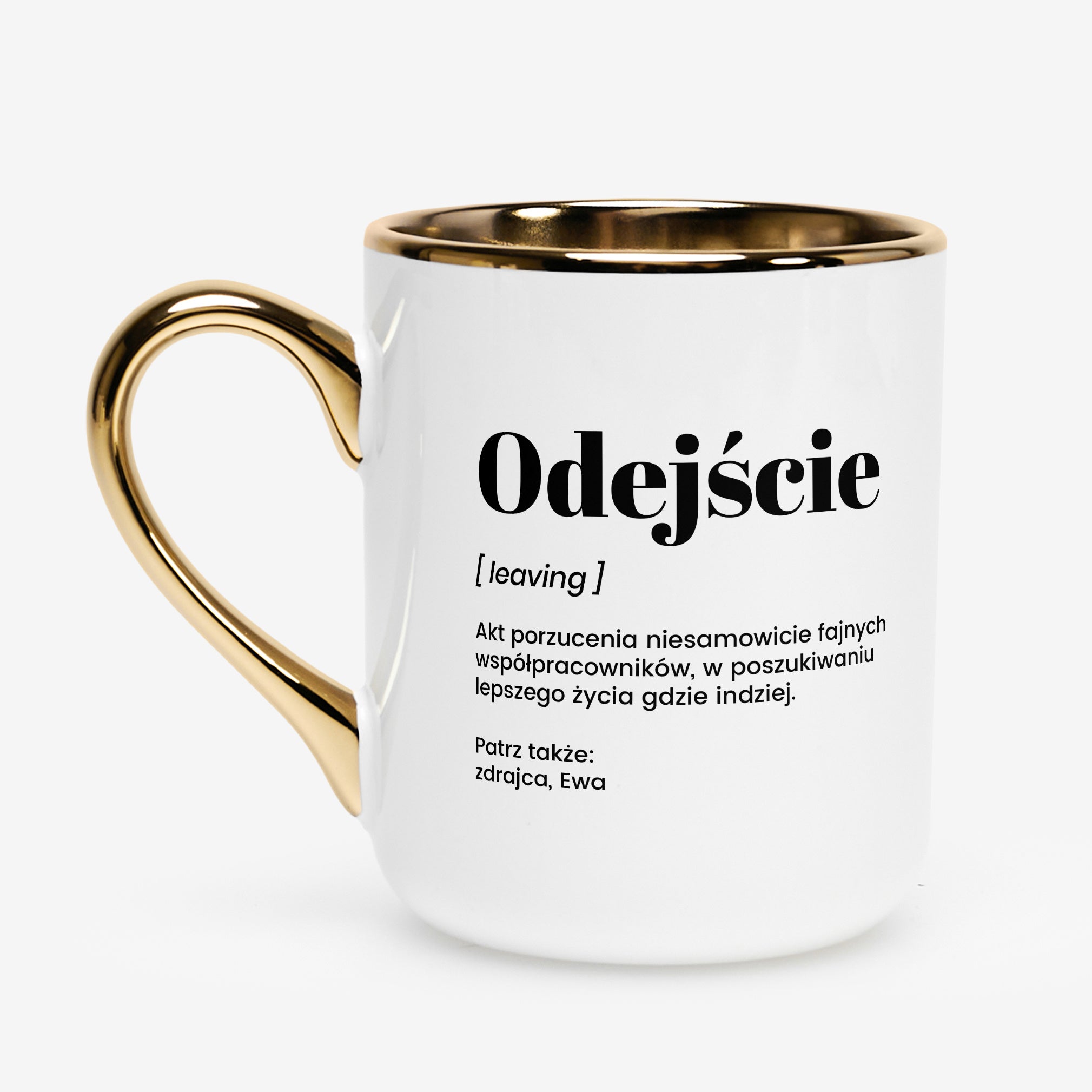 Personalizowany kubek ceramiczny - śmieszny prezent na odejście z pracy