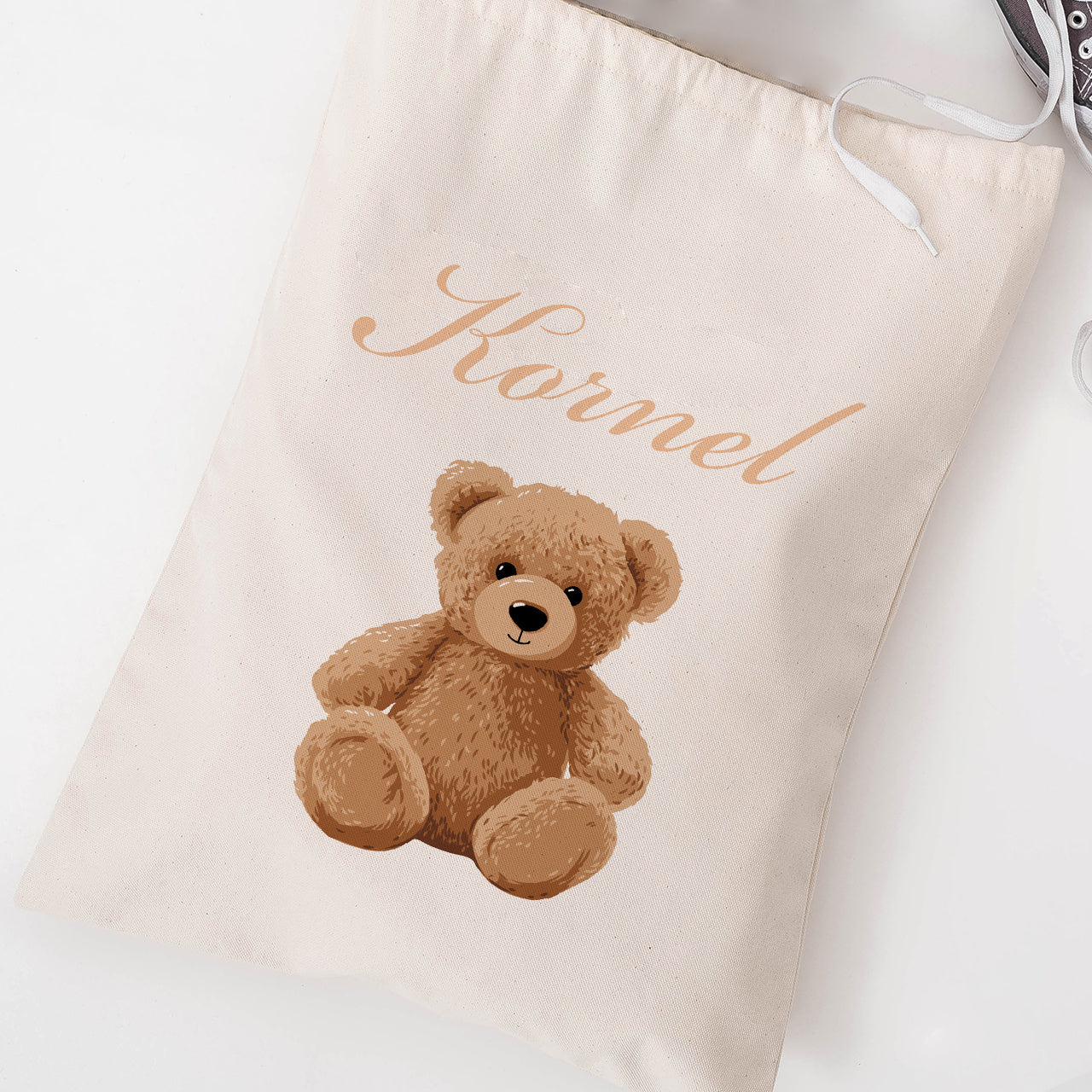 Worek do przedszkola - Miś - prezent dla przedszkolaka worek z imieniem worek na kapcie worek dla przedszkolaka