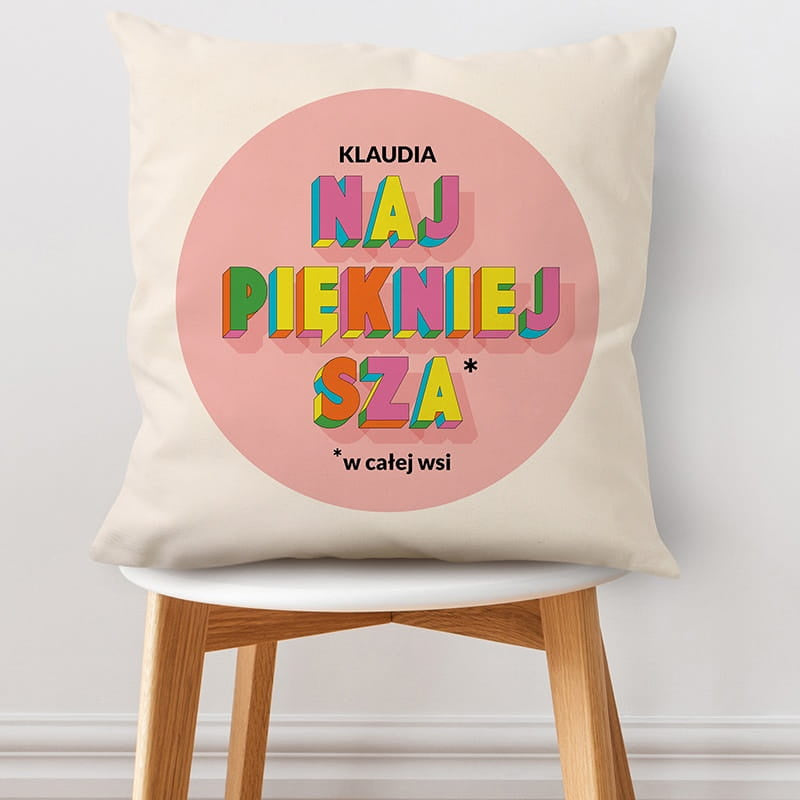 Śmieszna poduszka dla dziewczyny