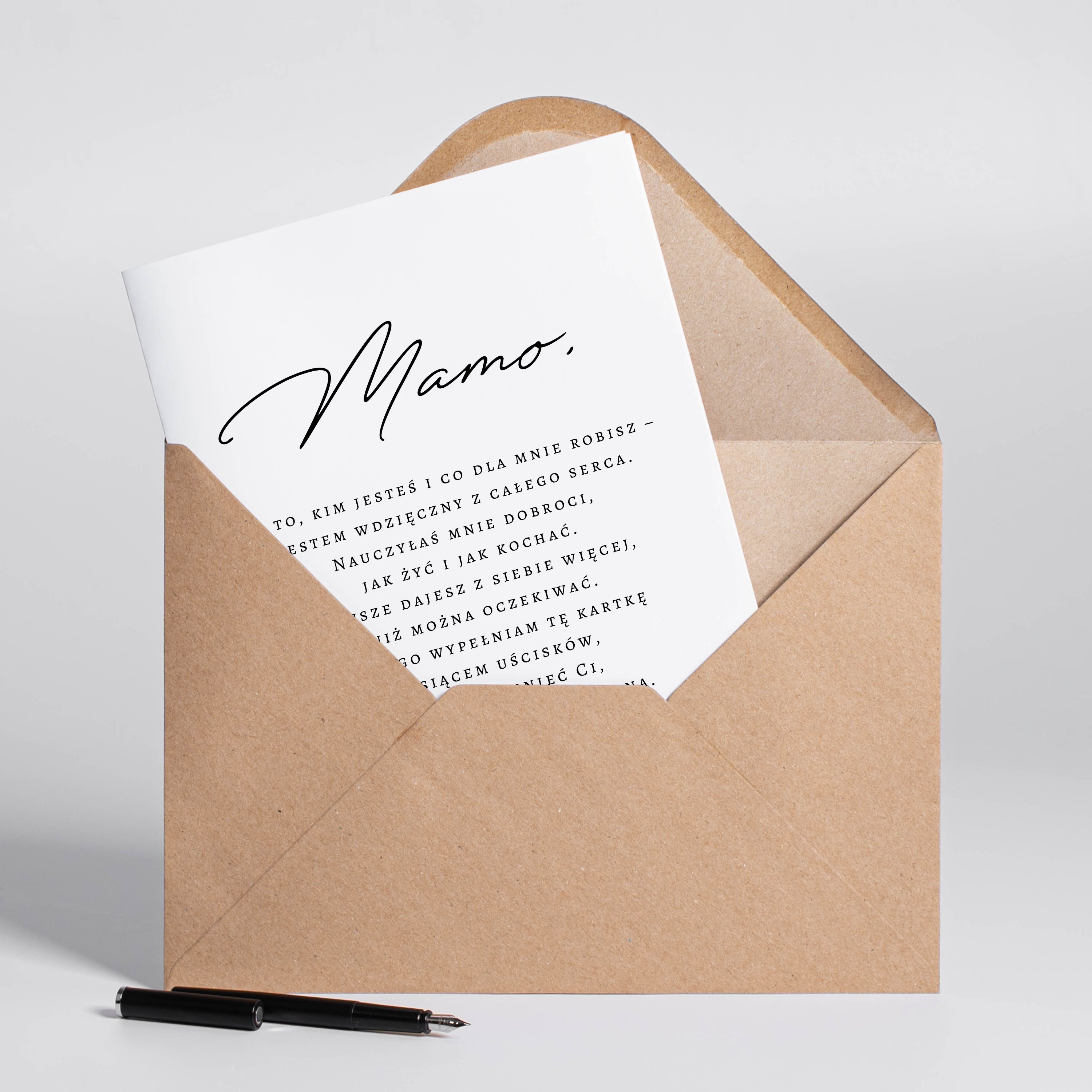 Duża kartka dla mamy - dodatek do prezentu na Dzień Mamy kartka personalizowana dla mamy upominek na Dzień Mamy