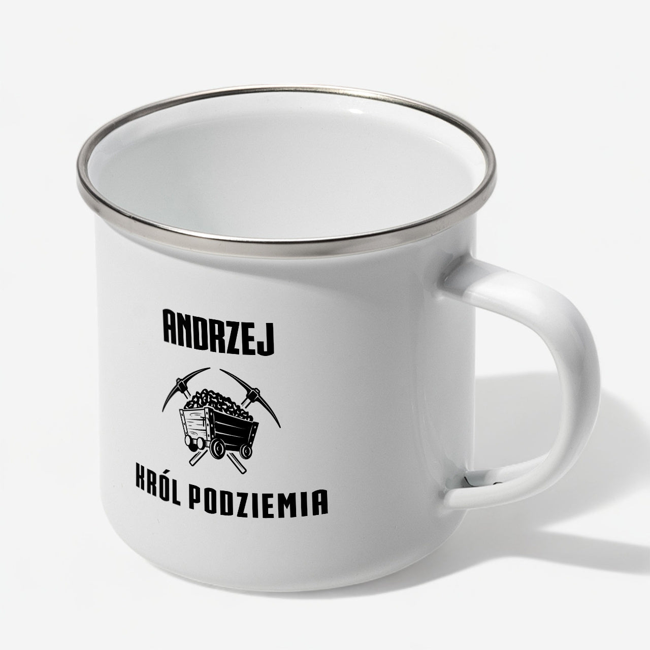 Kubek emaliowany dla górnika