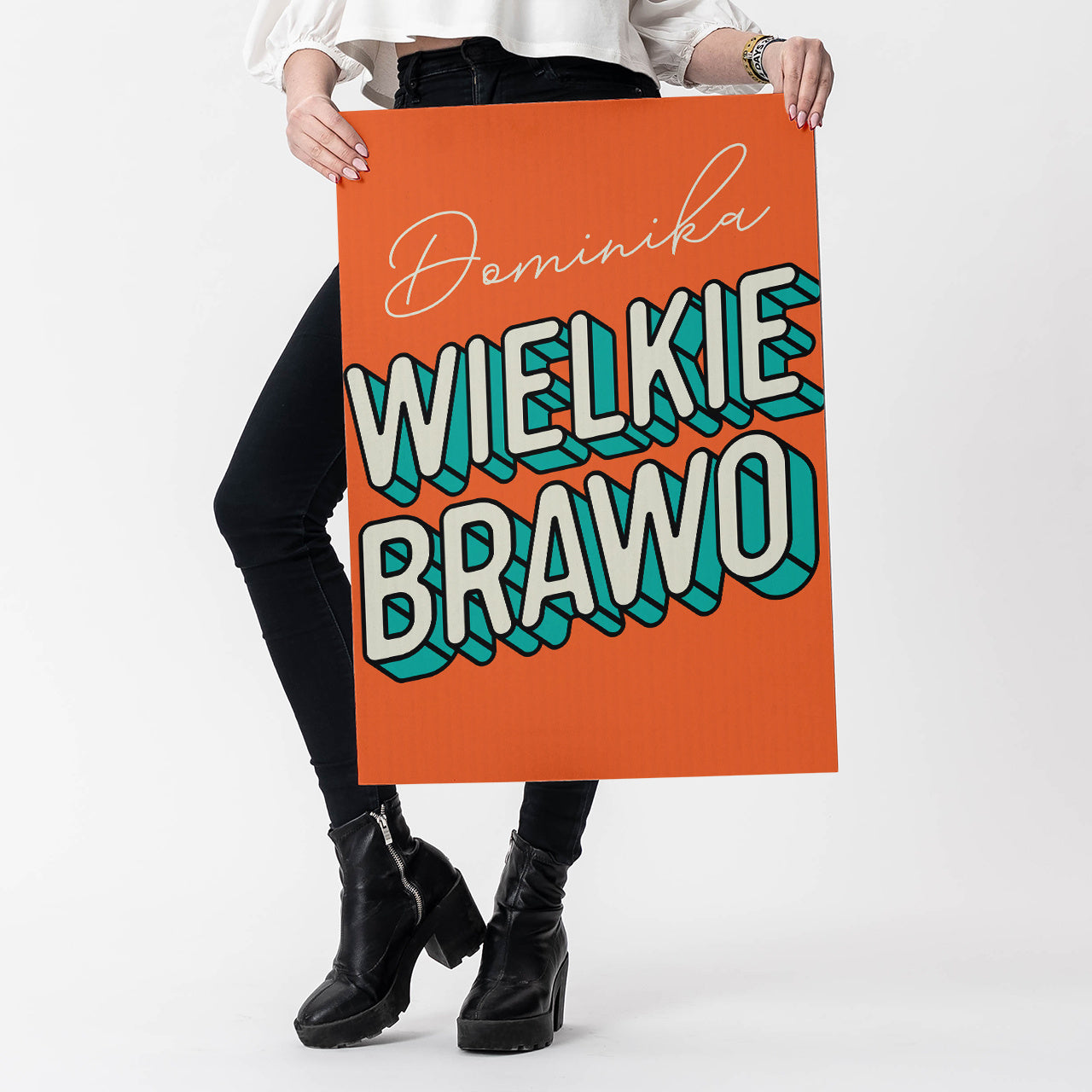 Personalizowana kartka gratulacyjna xxl - wielkie brawo kartka personalizowana kartka z gratulacjami