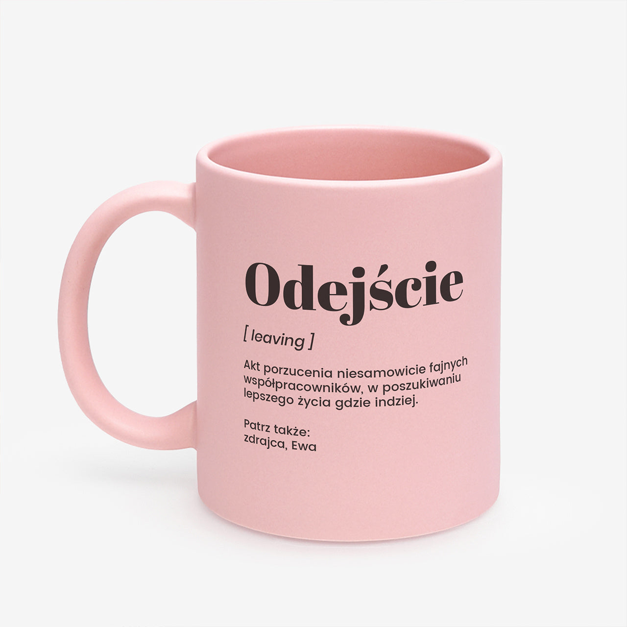 Śmieszny kubek na odejście z pracy