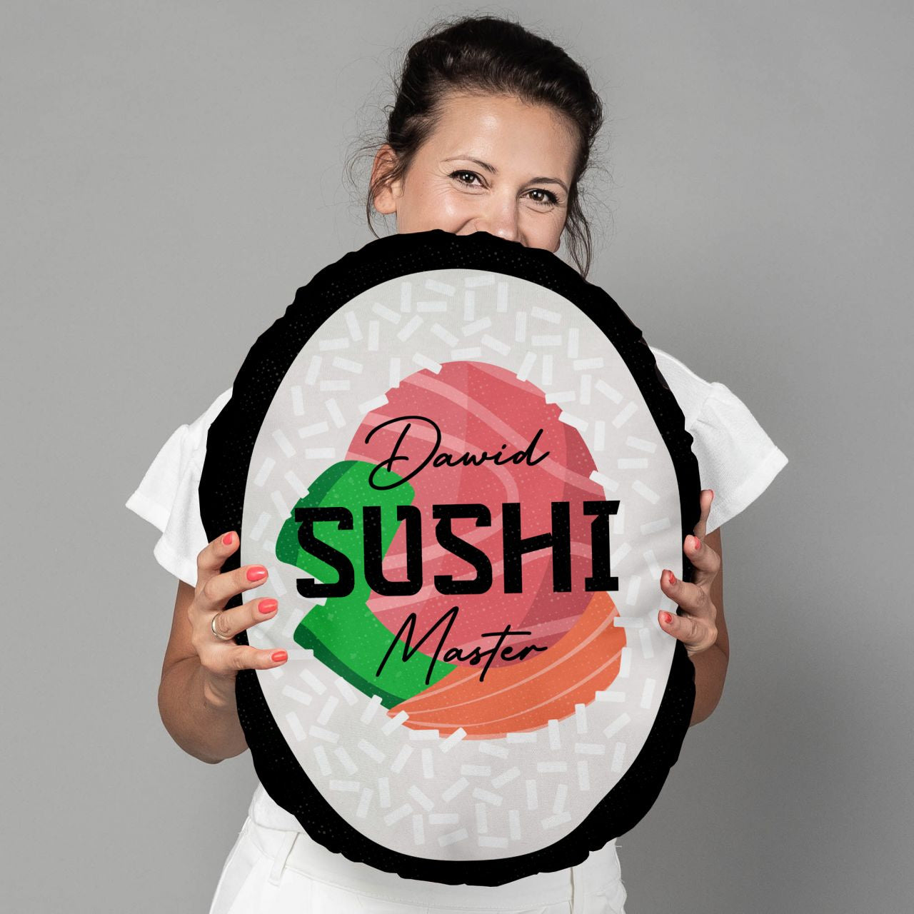 Personalizowana poduszka w kształcie sushi - prezent dla miłośnika sushi