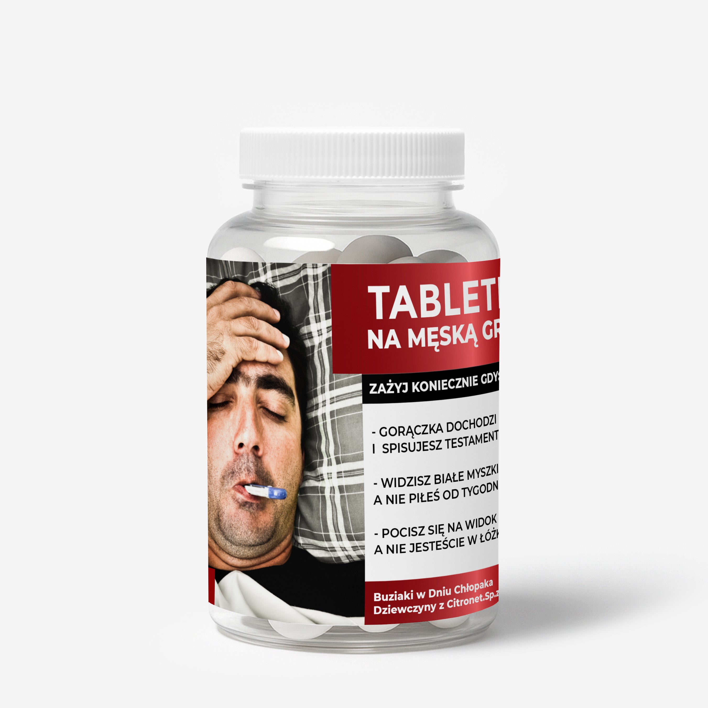 Zestaw prezentowy: miętówki + etykieta do naklejenia - upominek dla niego prezent na chłopaka cukierki miętowe