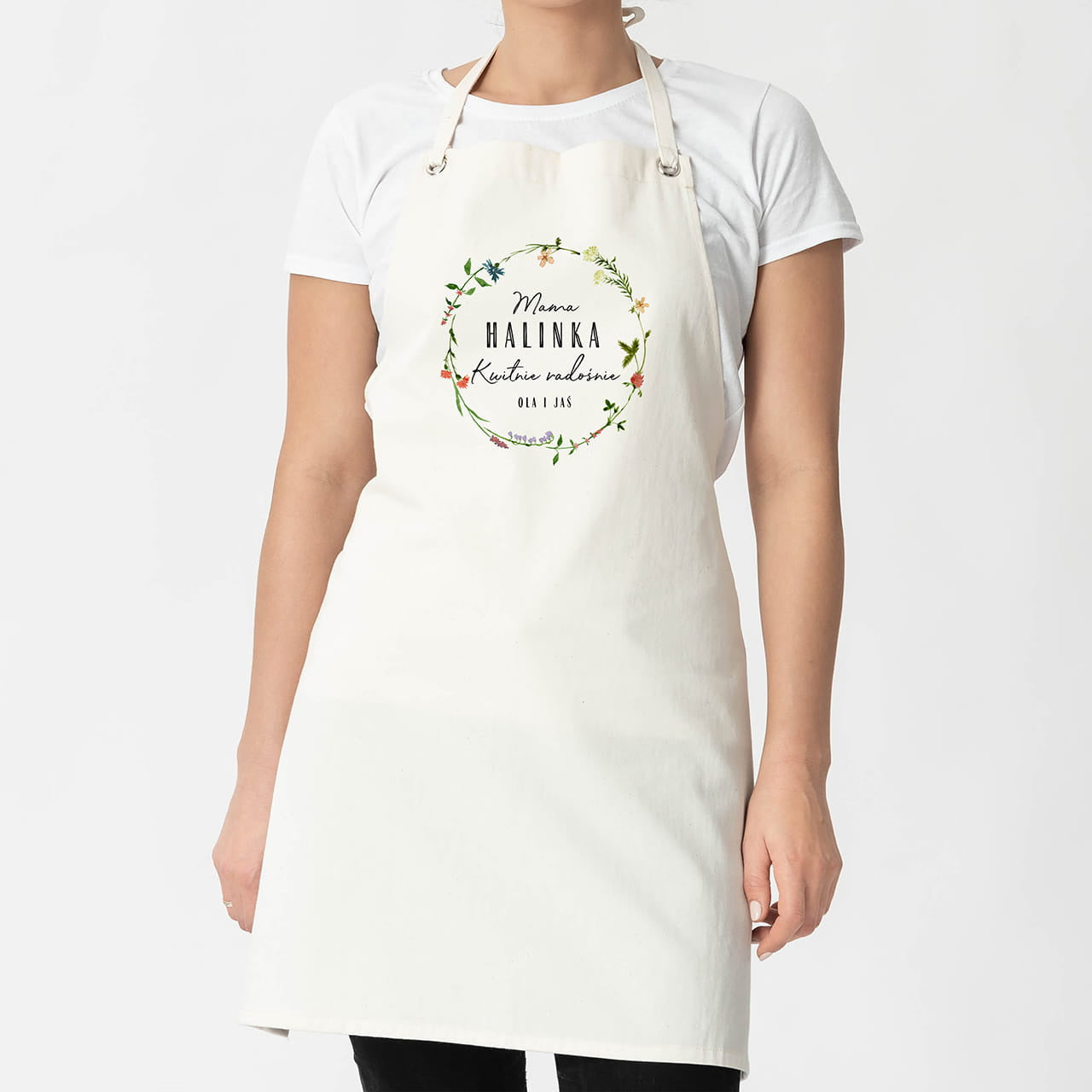Kuchenny fartuch z nadrukiem dla mamy prezent dla mamy prezent na dzień mamy fartuch personalizowany