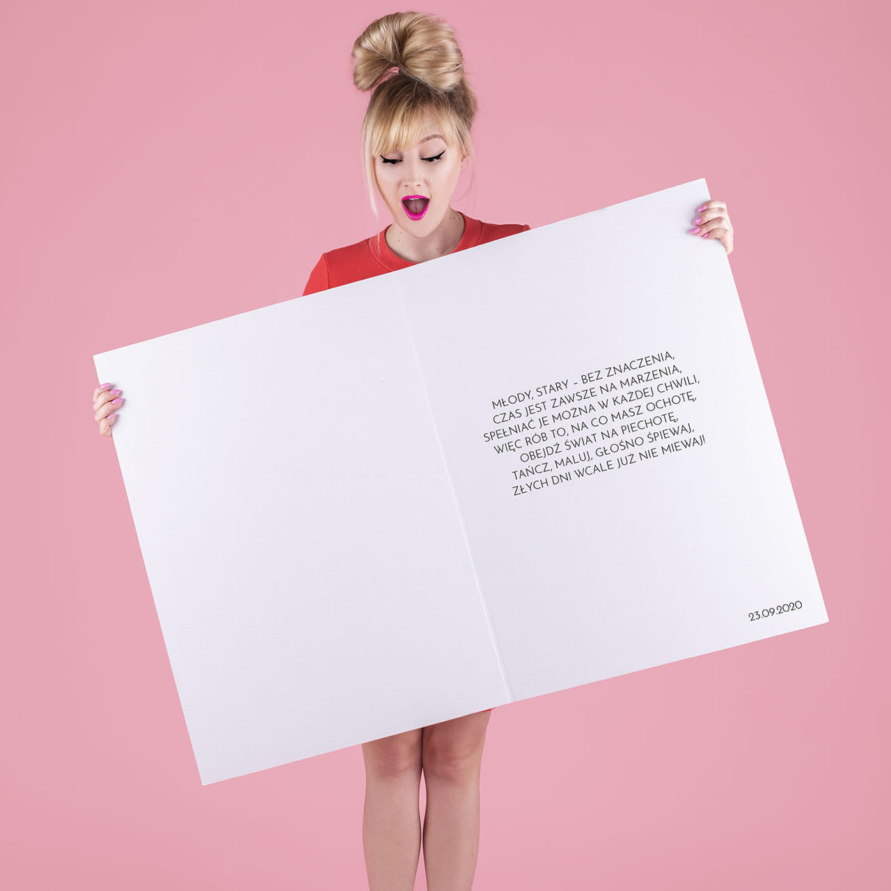 Personalizowana kartka XXL - prezent dla niej na 30 kartka personalizowana prezent na 30 dla niej