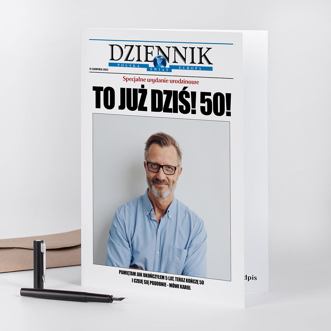 Duża kartka na 50 urodziny - Gazeta Dziennik