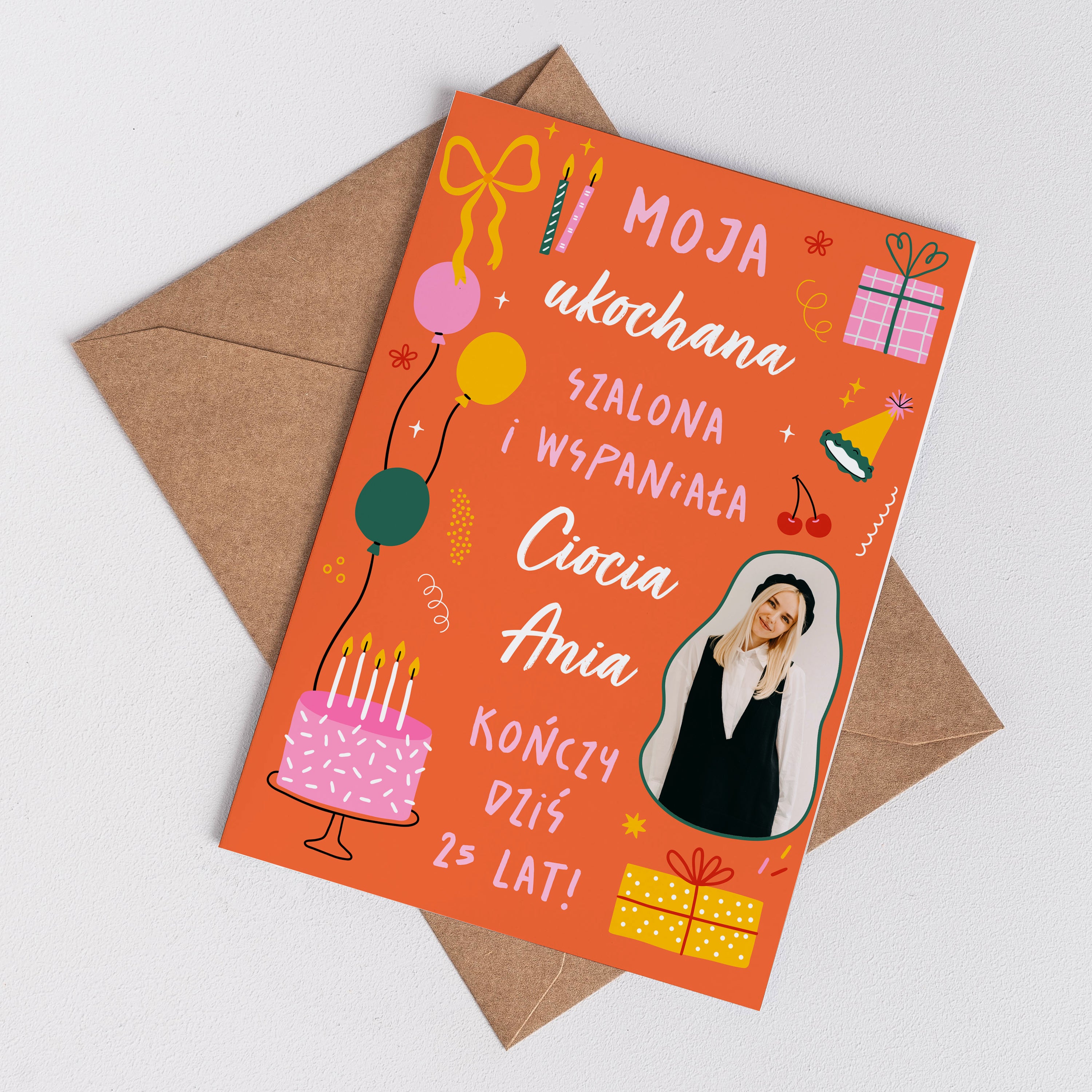 Personalizowana kartka urodzinowa dla cioci kartka personalizowana kartka urodzinowa dla cioci