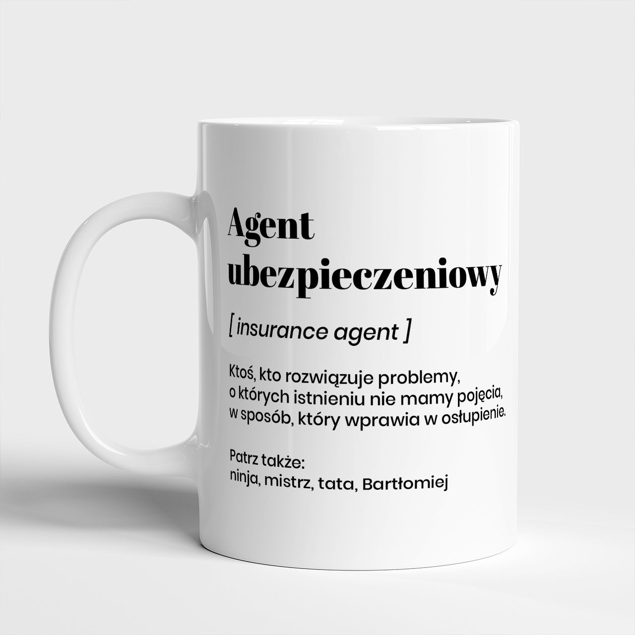 Personalizowany kubek - prezent dla agenta ubezpieczeniowego
