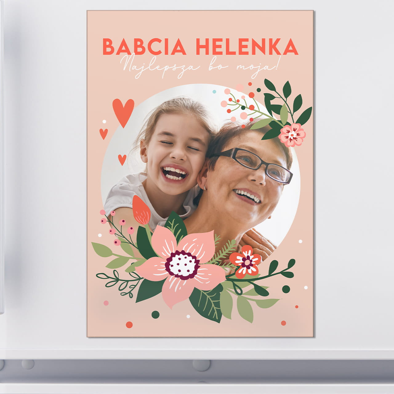Magnes ze zdjęciem na Dzień Babci magnes na Dzień Babci prezent dla babci prezent na Dzień Babci