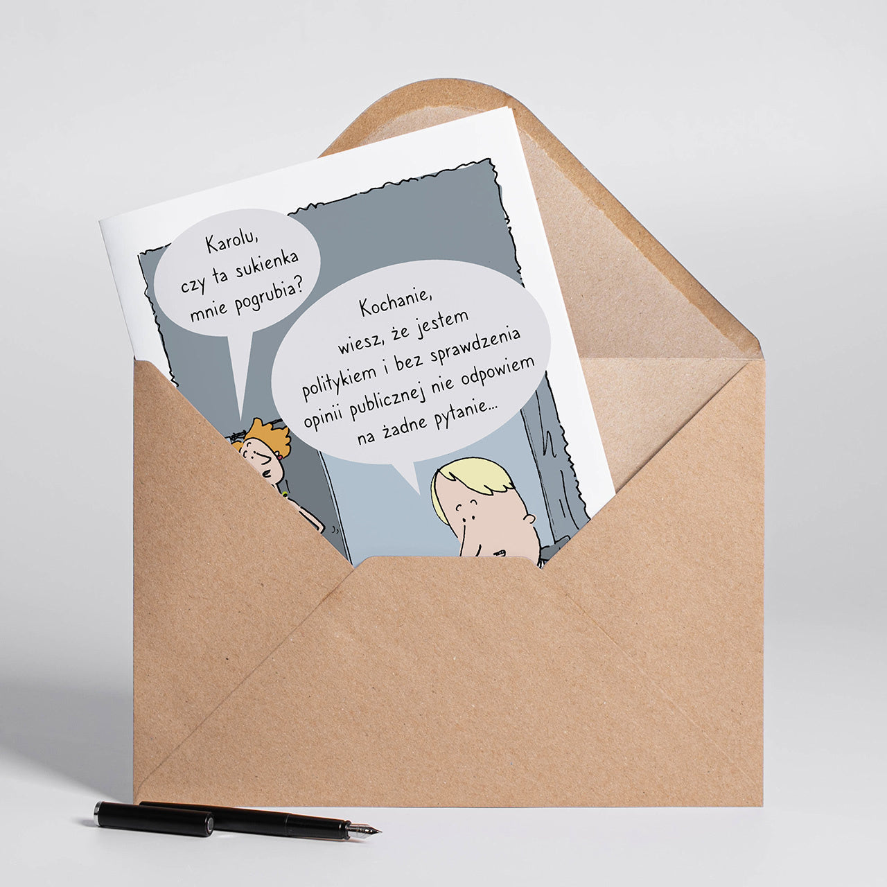 Personalizowana śmieszna kartka dla polityka A4