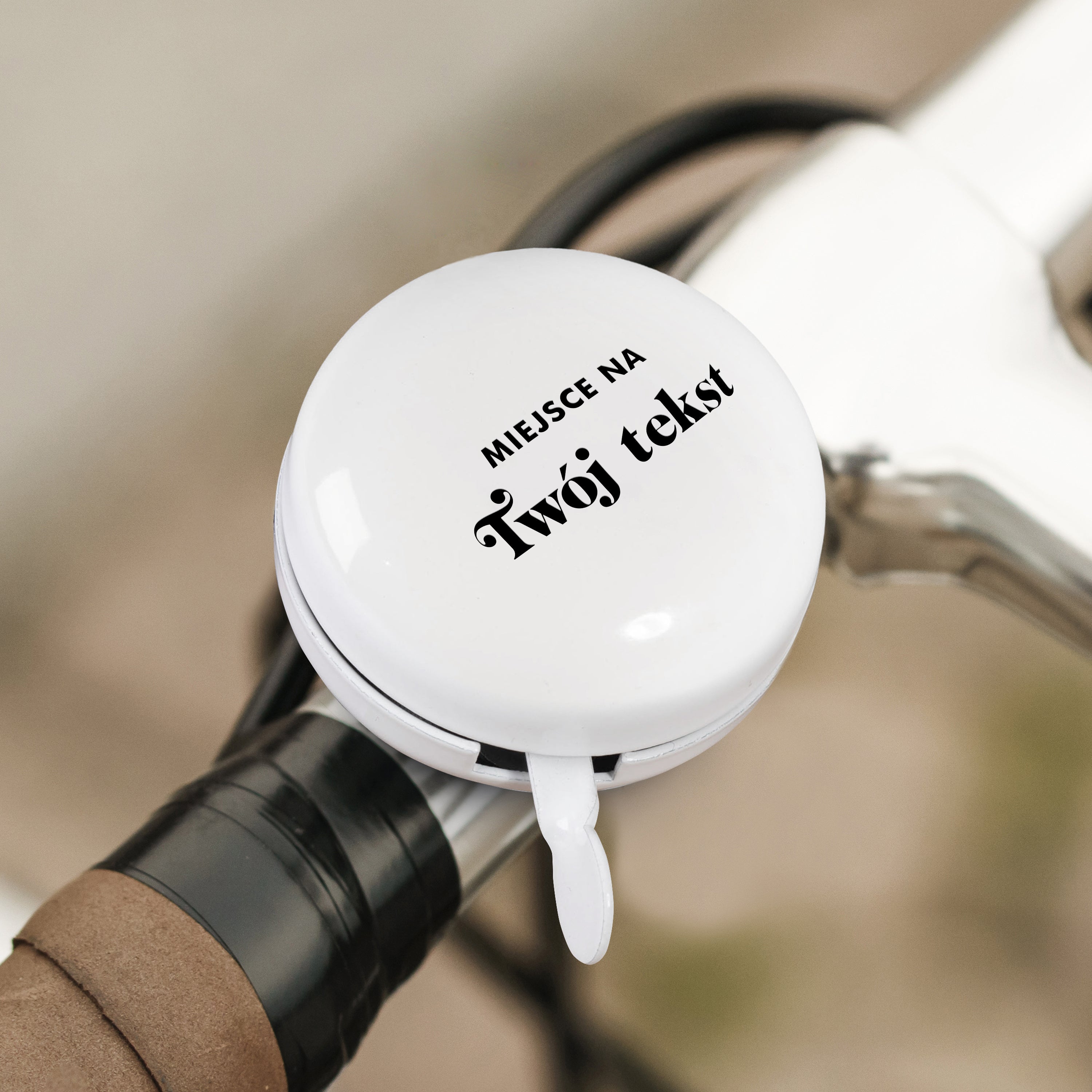 Dzwonek rowerowy z Twoim tekstem