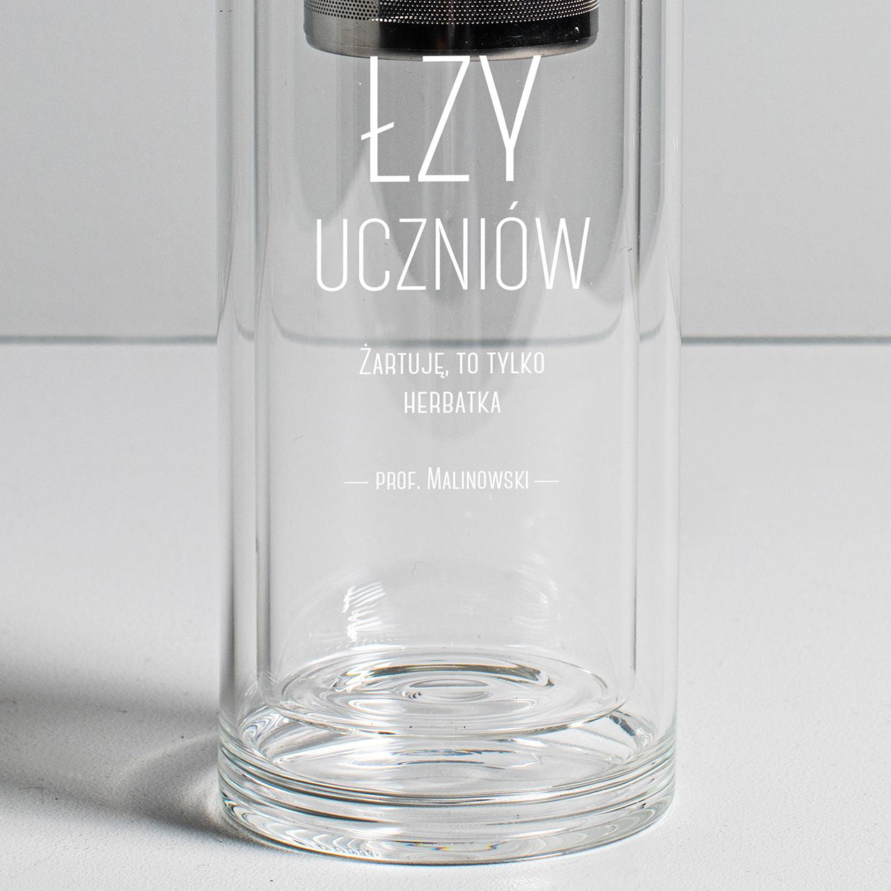 Bidon dla nauczyciela ze śmiesznym napisem - łzy uczniów bidon na prezent prezent na dzień nauczyciela