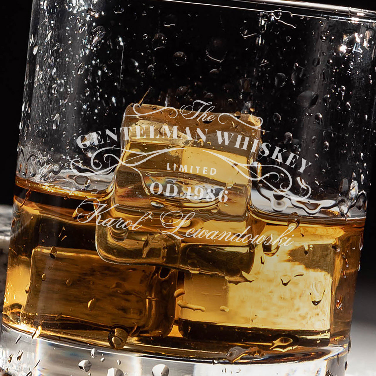 Szklanka do whisky z grawerem - Gentleman Whiskey - prezent dla faceta