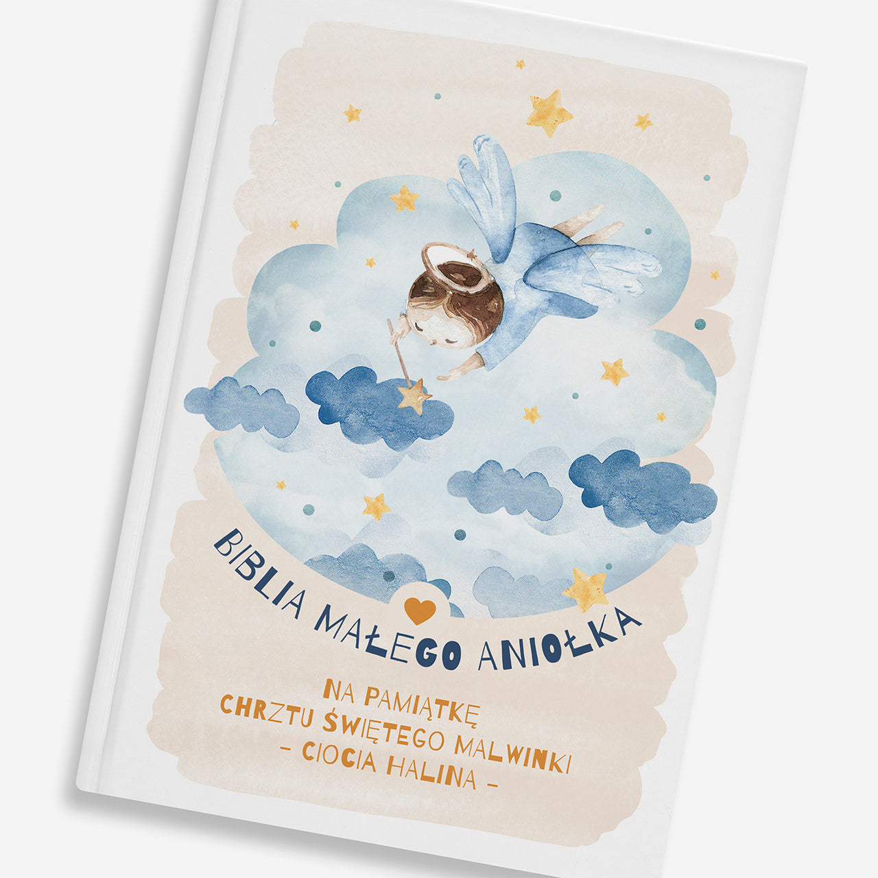 Personalizowana biblia na pamiątkę Chrztu Świętego biblia na chrzest biblia dla dzieci prezent na chrzciny
