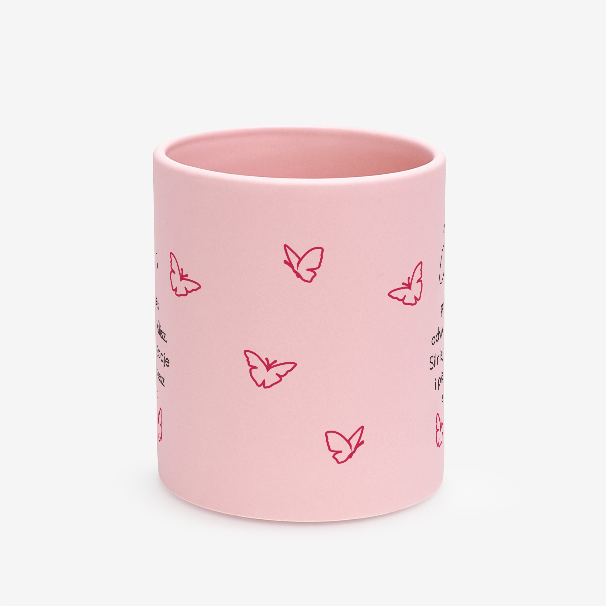 Personalizowany kubek różowy - prezent dla dziewczyny różowy kubek kubek na walentynki dla dziewczyny