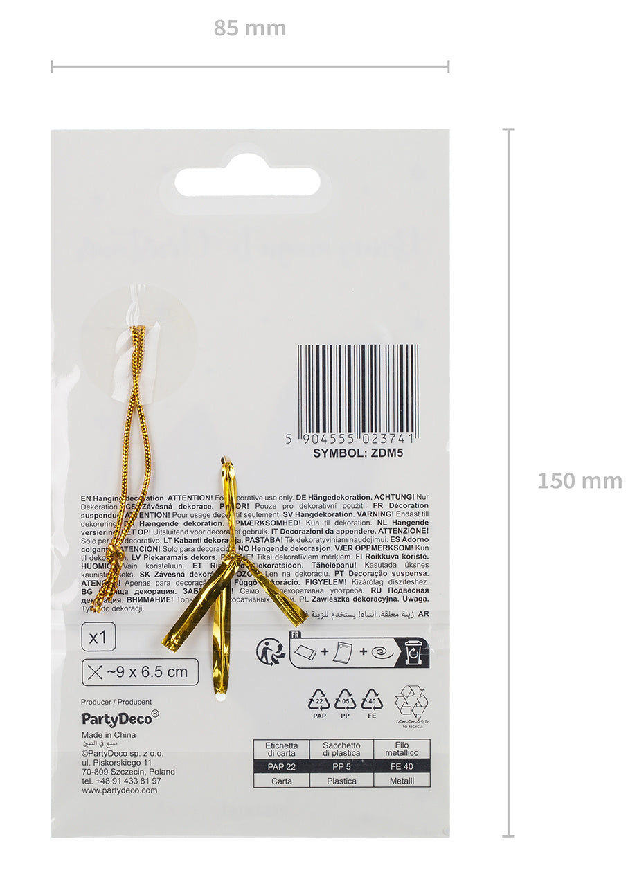 Zawieszka na choinkę z metalu Samochód z choinką