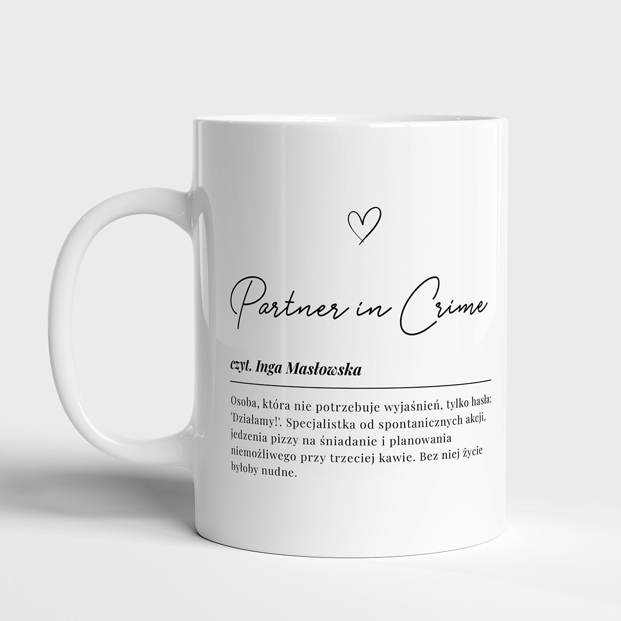 Kubek dla przyjaciółki - Partner In Crime - upominek dla przyjaciółki