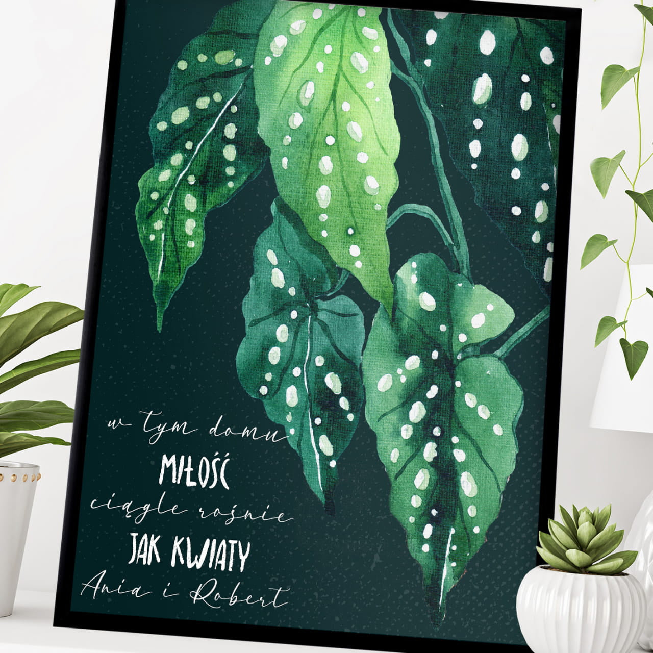 Plakat dla miłośniczki roślin