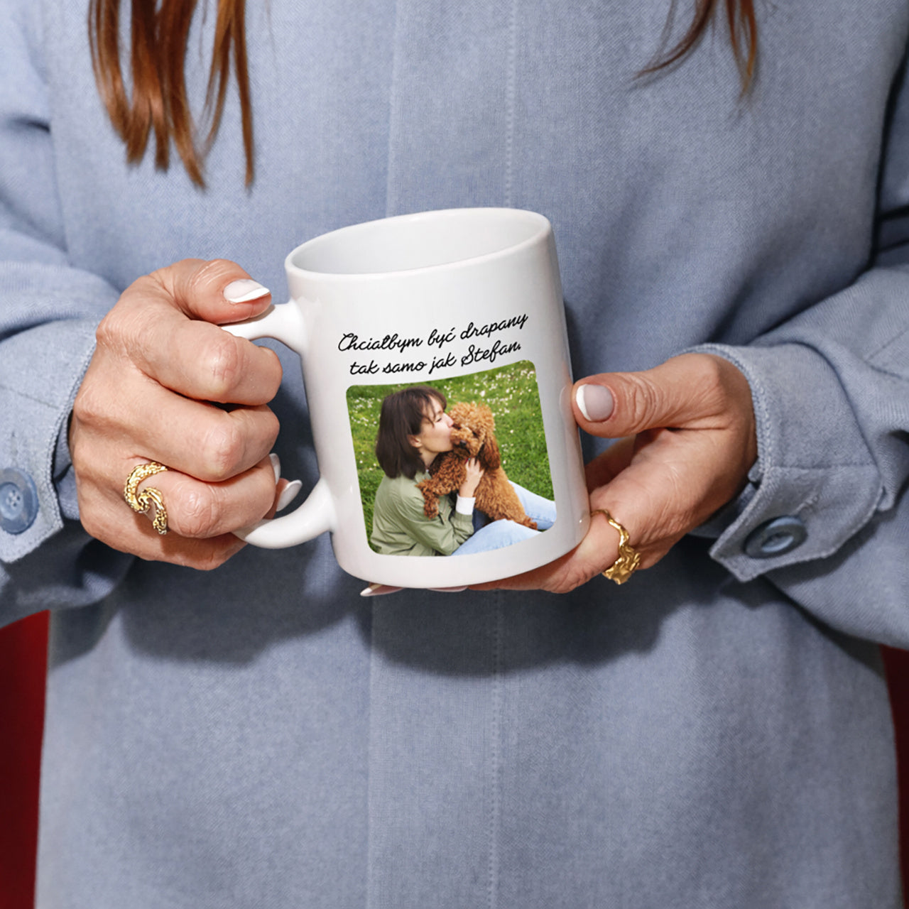 Walentynkowy kubek dla psiary prezent na walentynki dla niej kubek ze zdjęciem prezent dla psiary