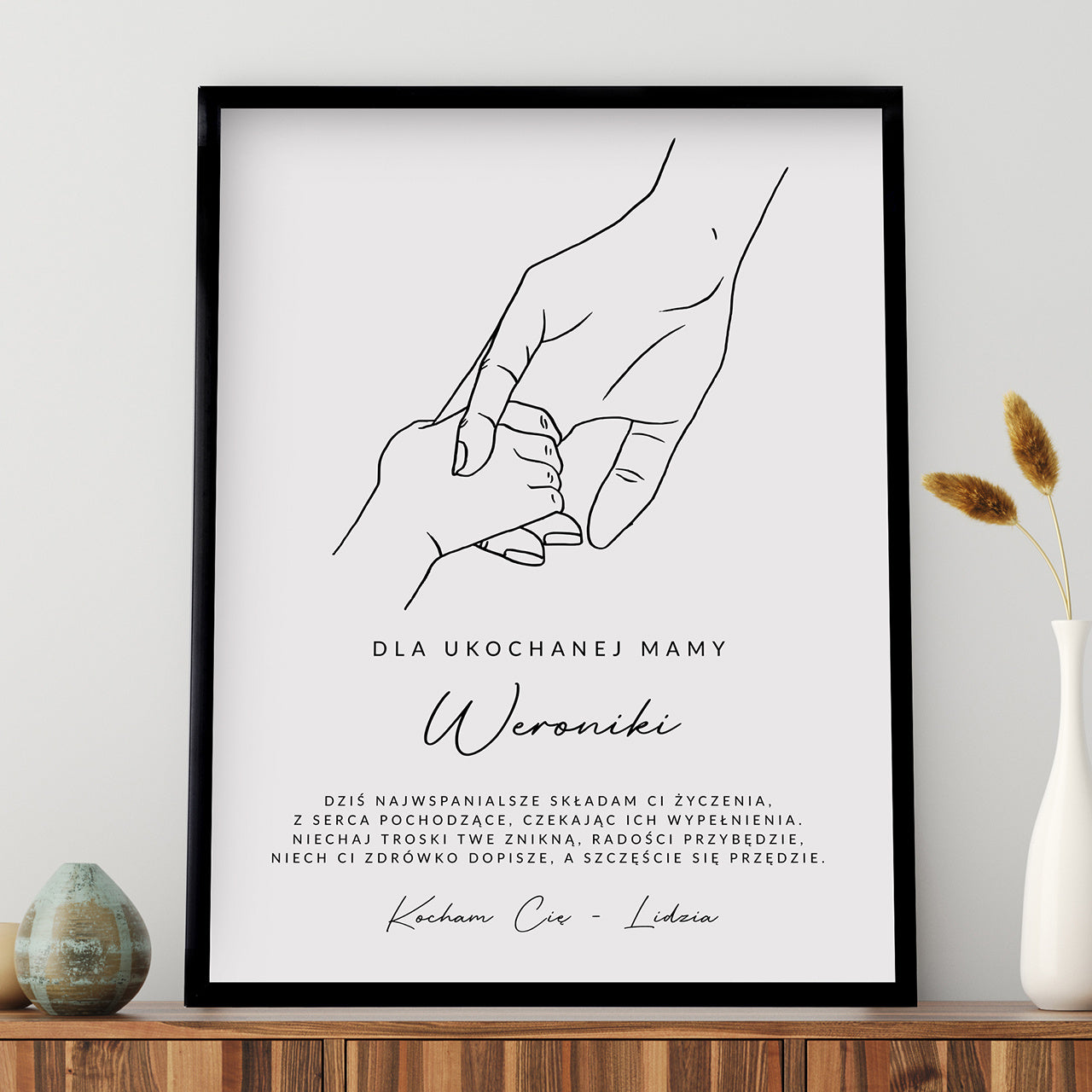 Plakat z okazji Dnia Matki - prezent od dziecka dla mamy plakat dla mamy plakat na dzień mamy prezent na dzień mamy  