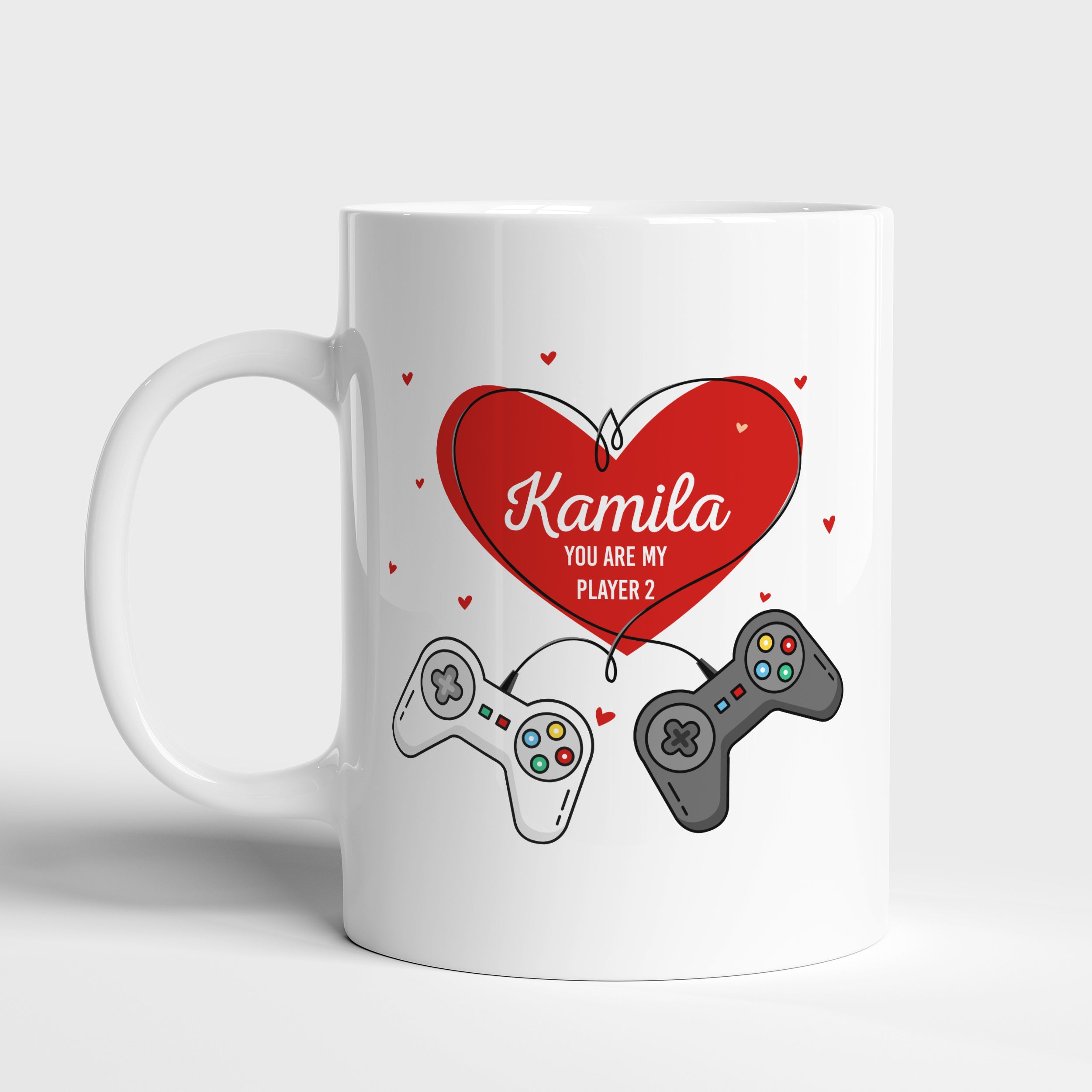 Kubek personalizowany - Player 2 - prezent dla gracza na Walentynki prezent na walentynki kubek dla gracza