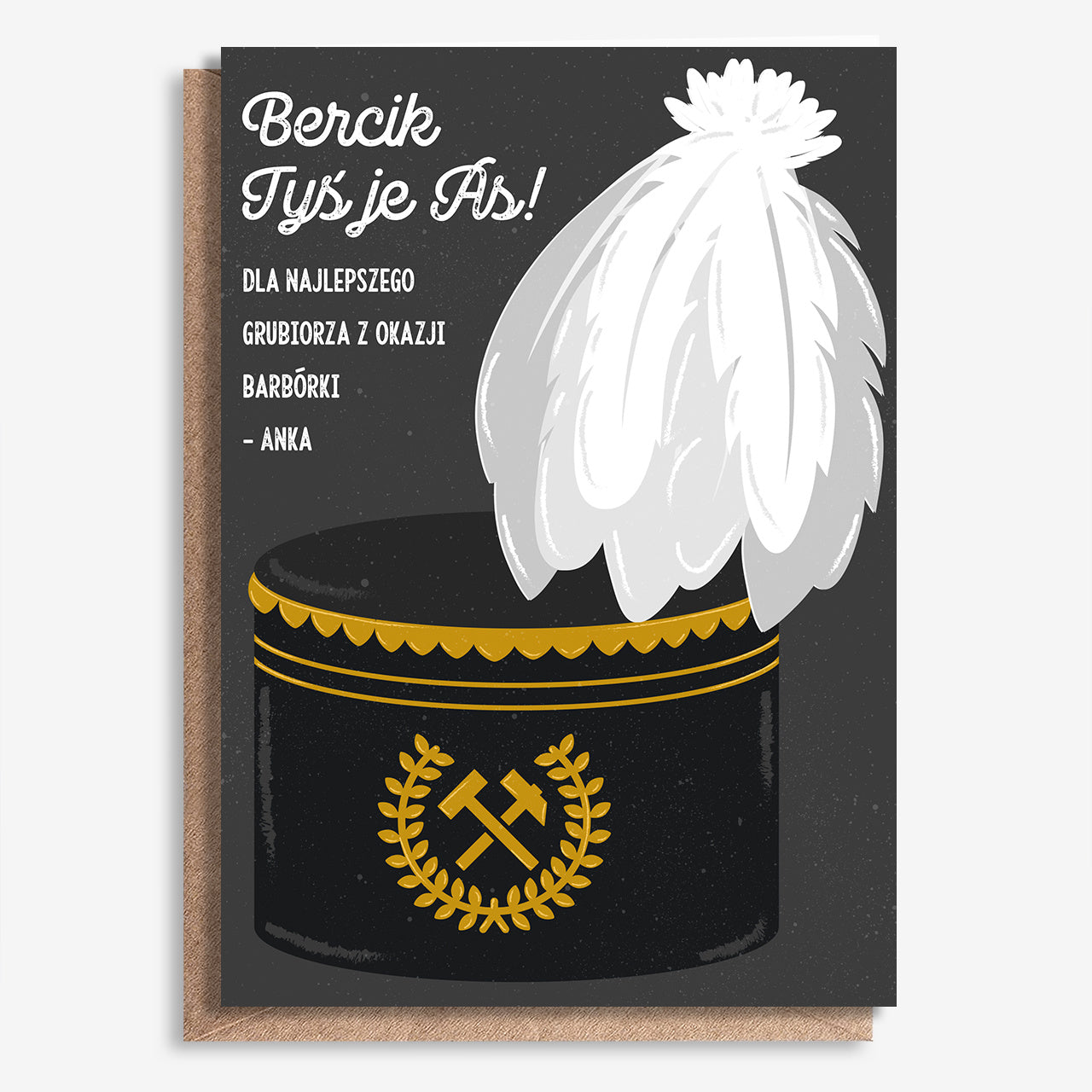 Personalizowana kartka dla górnika - prezent z okazji Dnia Górnika