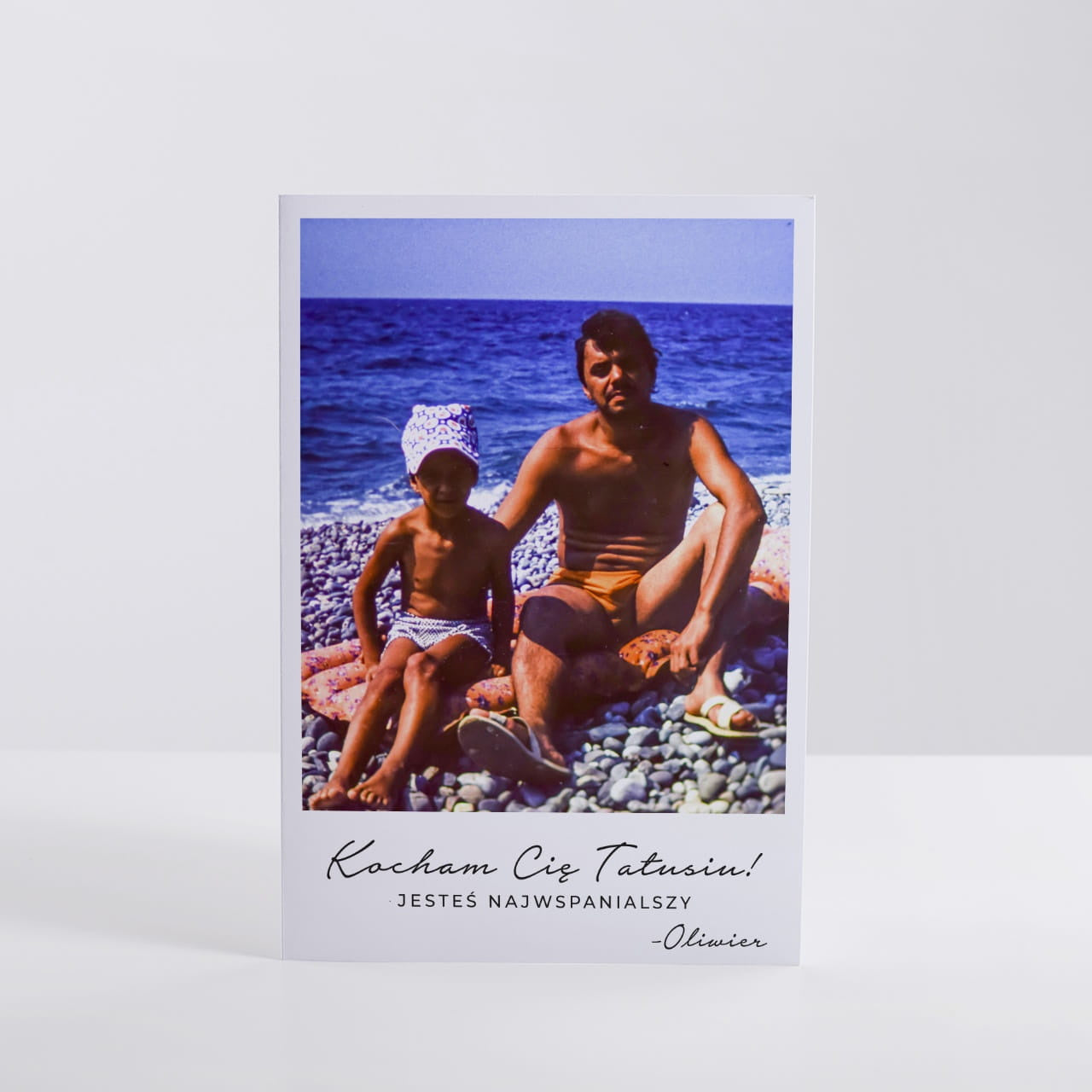 Kartka ze zdjęciem na Dzień Ojca - A4 upominek dla taty na Dzień Ojca kartka personalizowana dla Taty