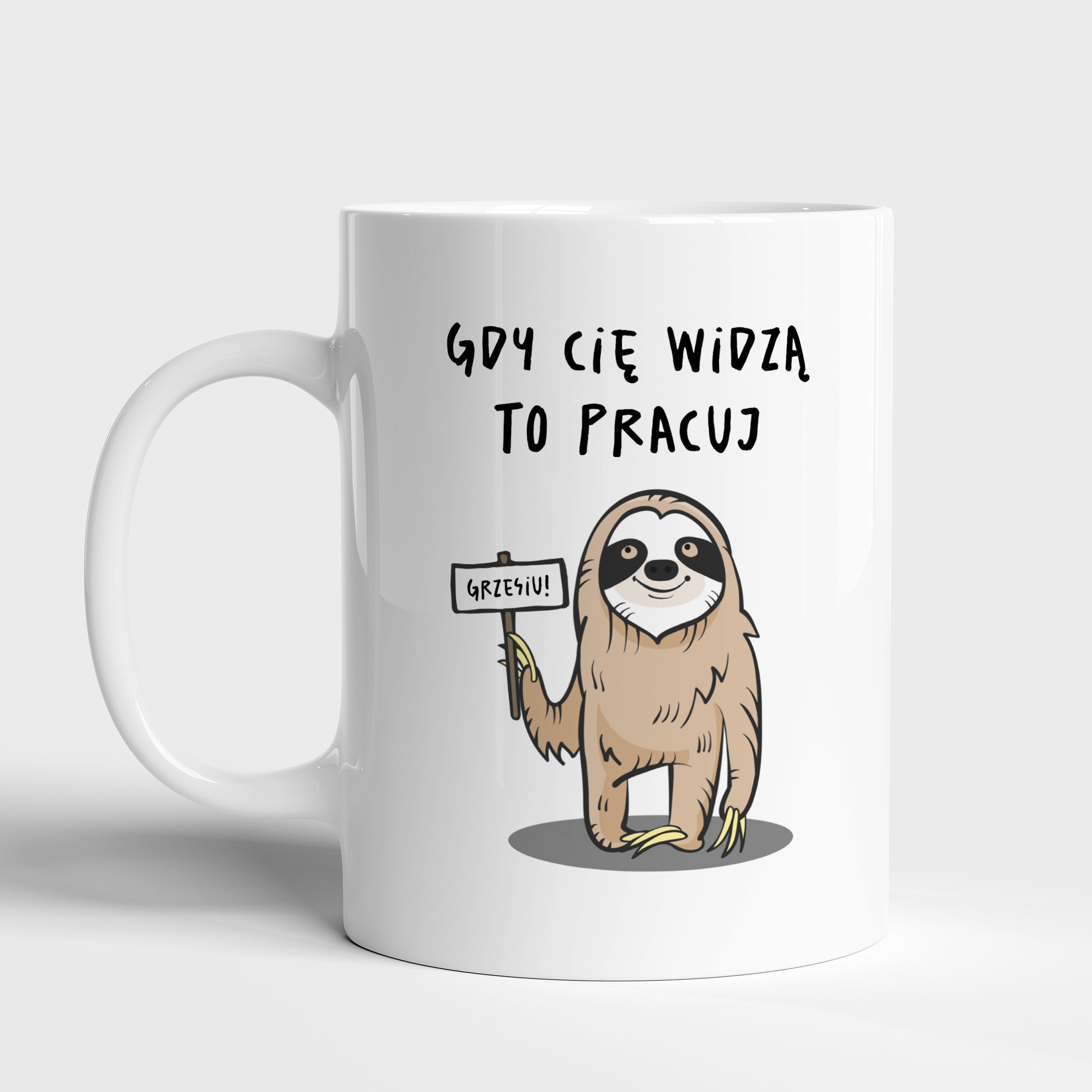 Śmieszny kubek dla lenia